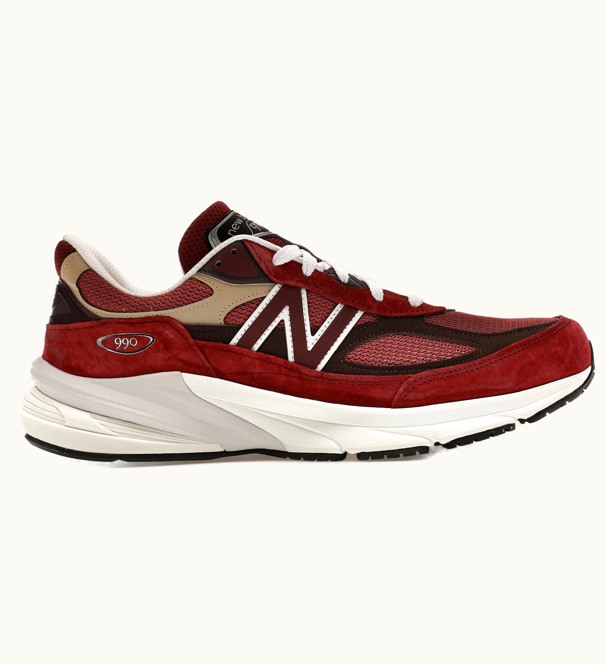 New Balance New Balance 990v6 Miusa Teddy Santis Burgundy Tan
