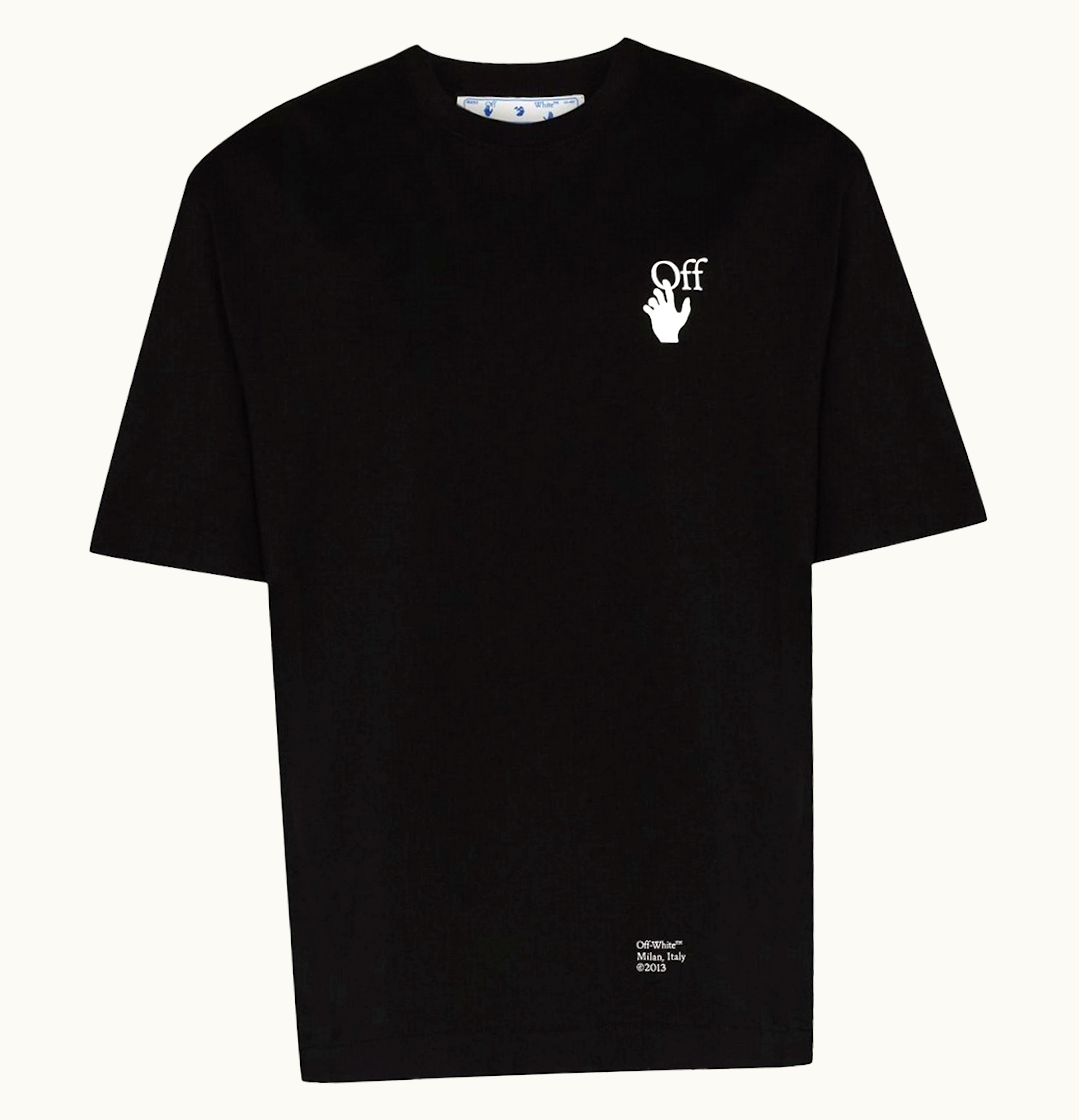 OFF-WHITE OFF WHITE Caravaggio Saint Jerome Writing Arrows Oversized T Shirt Black