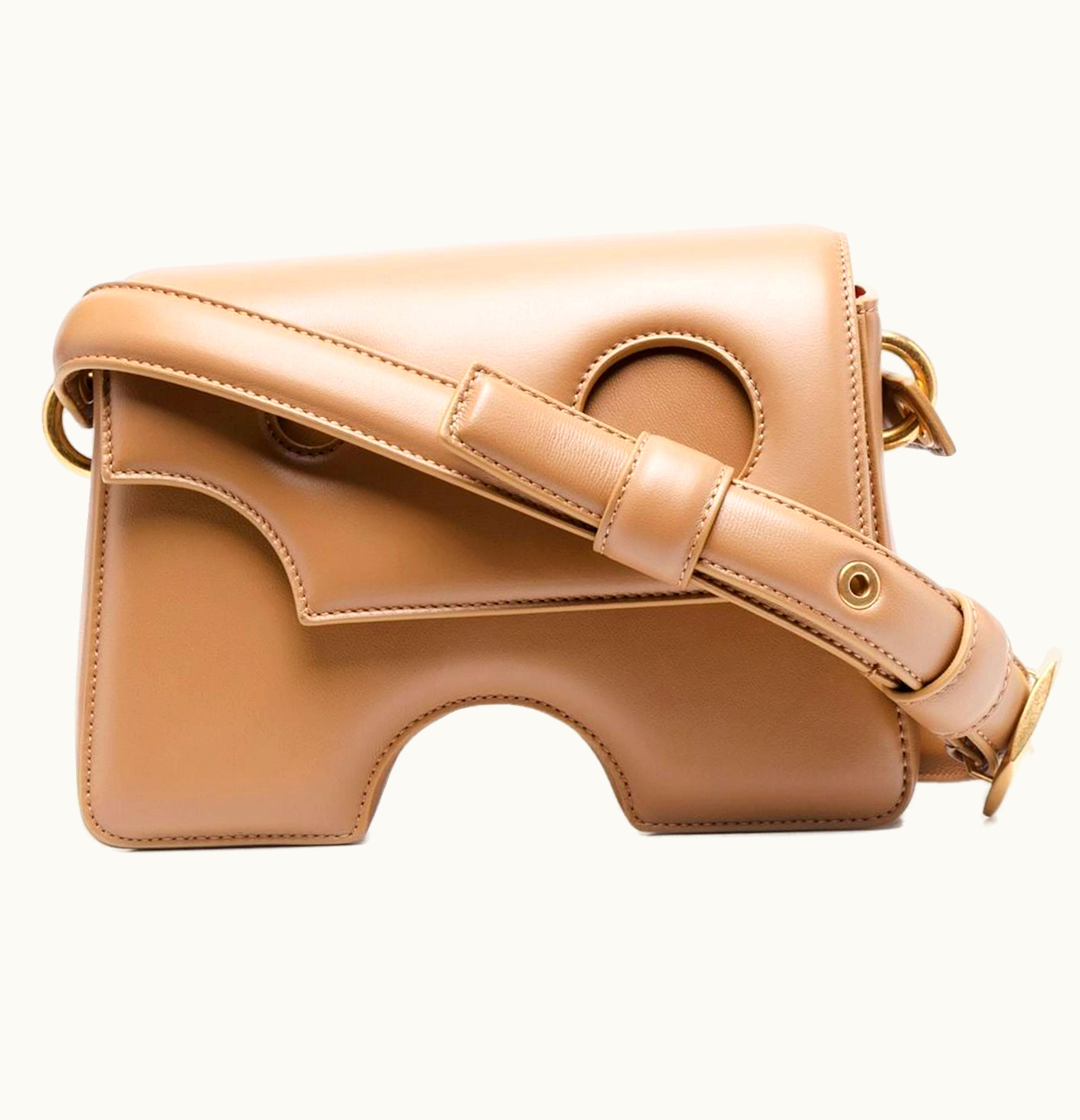 OFF-WHITE OFF WHITE Burrow 22 Shoulder Bag Camel Brown