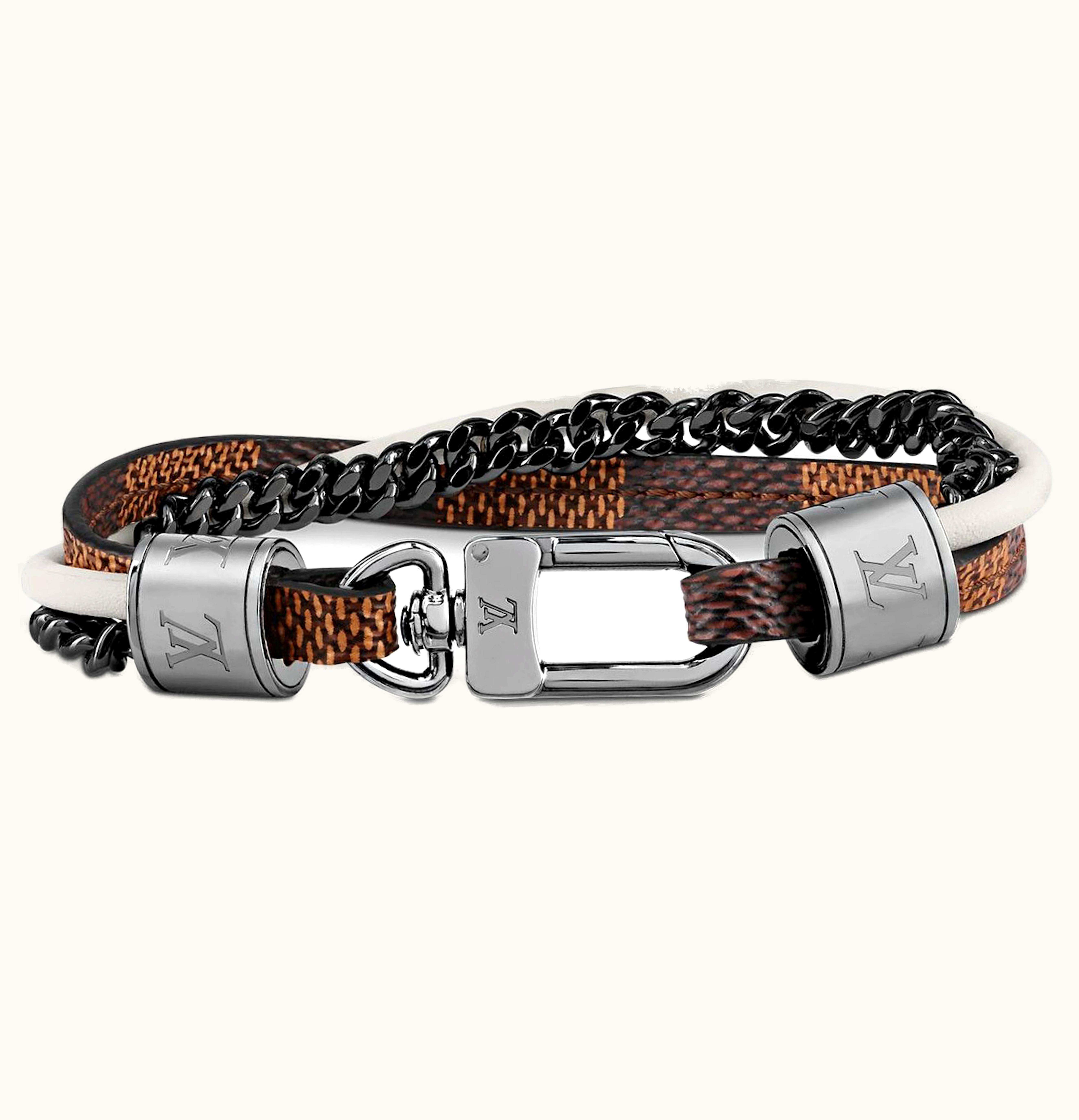 Louis Vuitton Louis Vuitton LV Treble Bracelet Damier Ebene Marron White