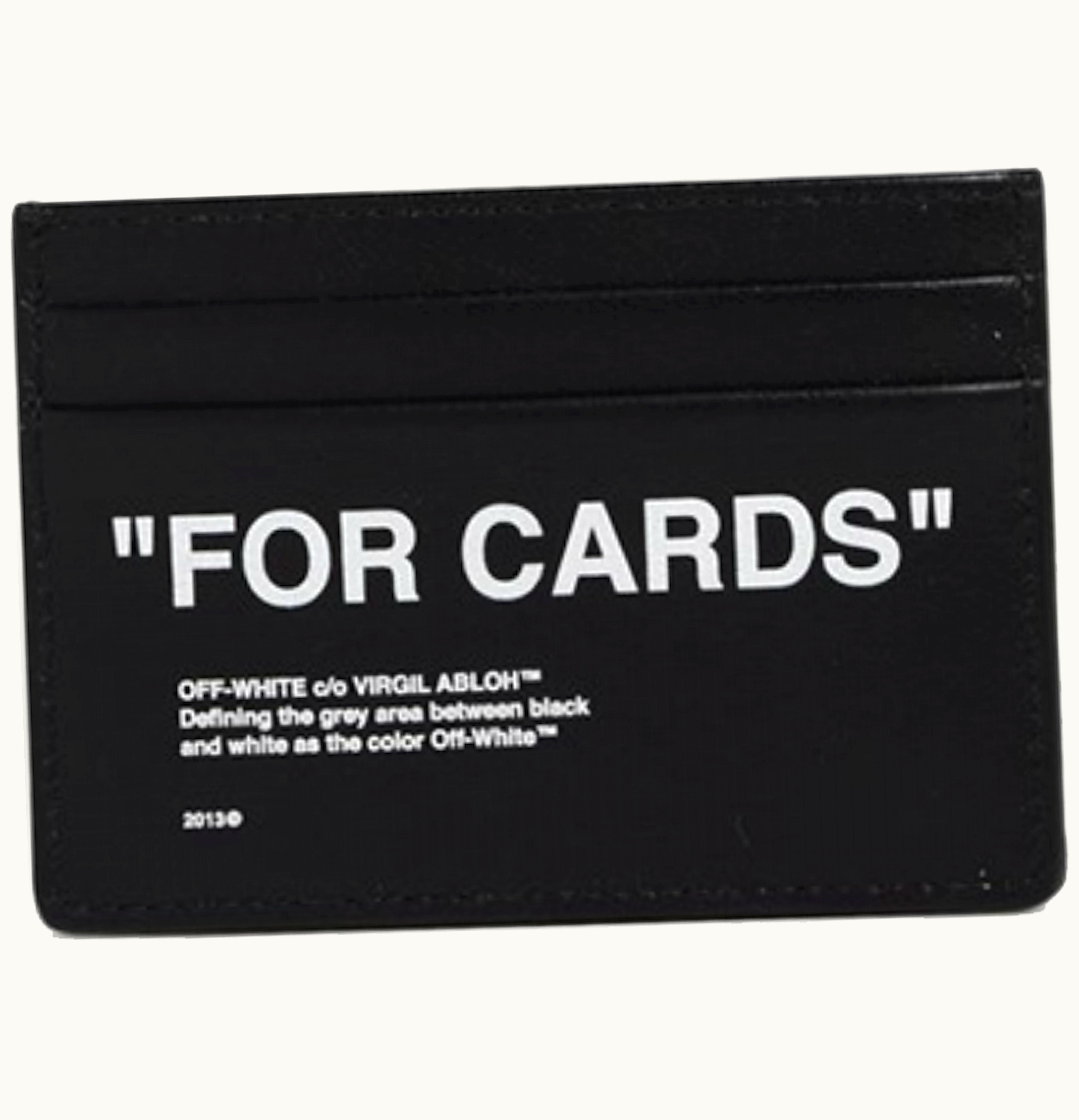 OFF-WHITE OFF WHITE Quote For CARDS Card Holder 2 Slot Black