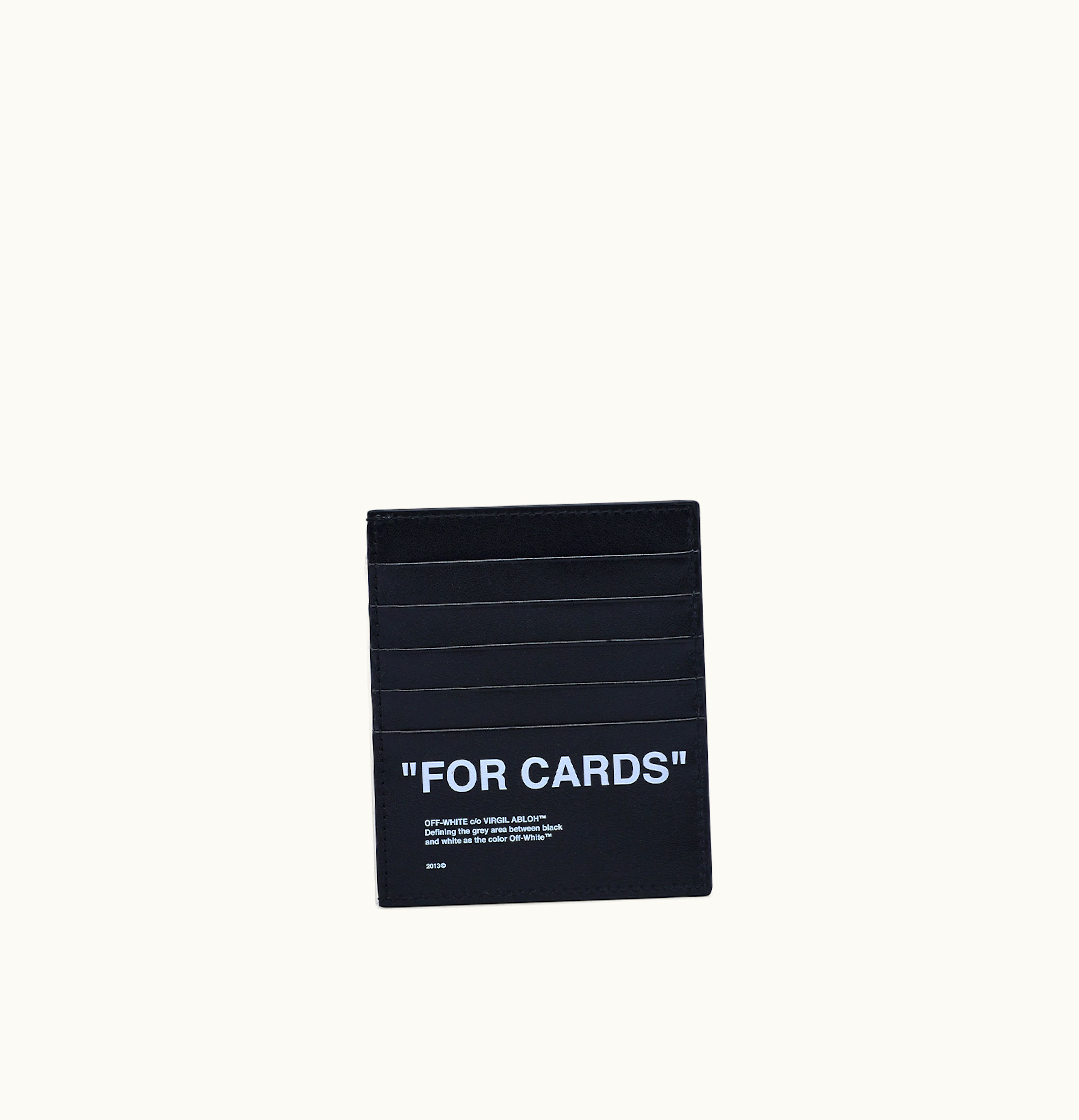 OFF-WHITE OFF WHITE Leather Card Holder Black