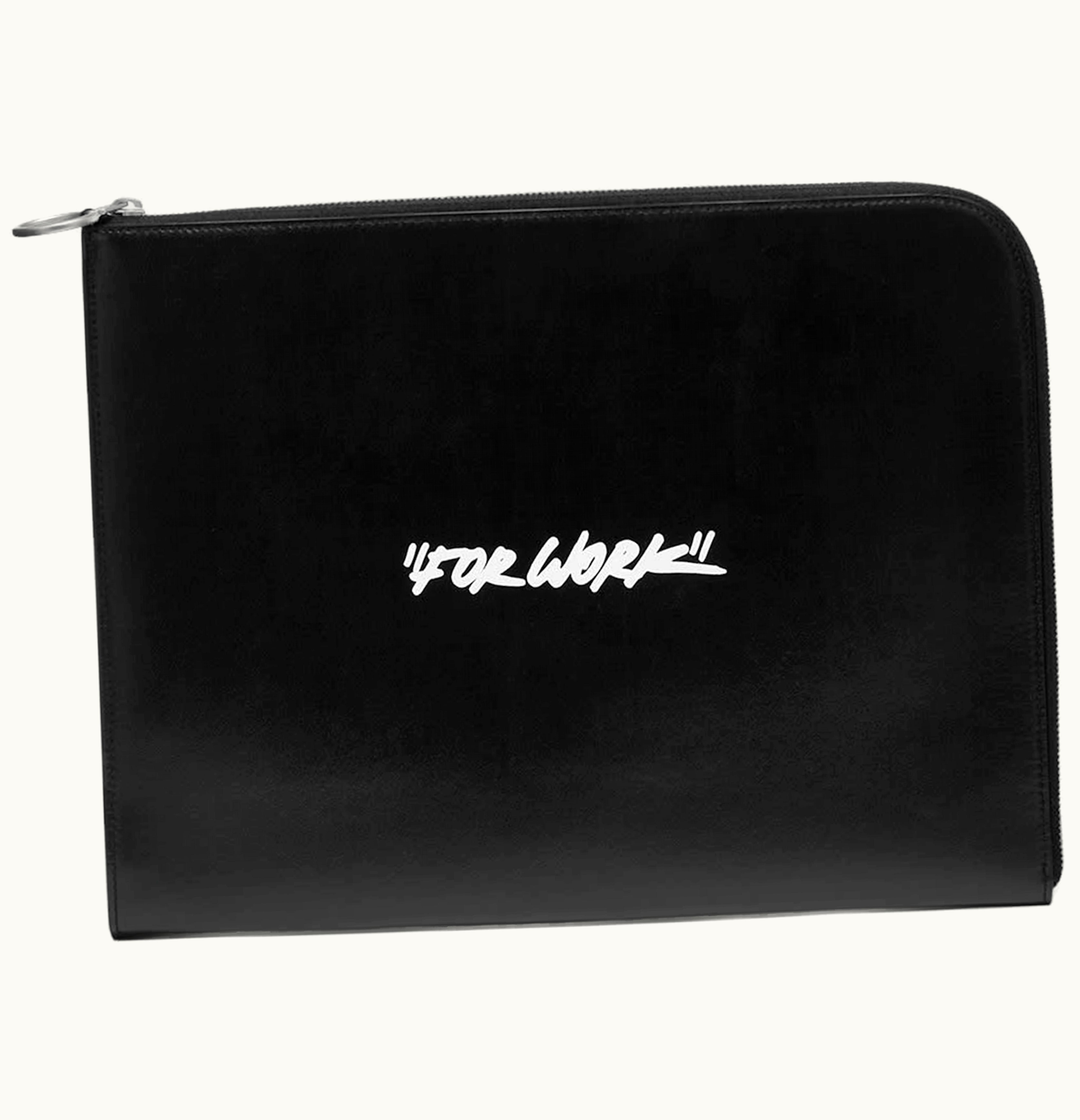 OFF-WHITE OFF WHITE Quote For Work Document Folder Black White
