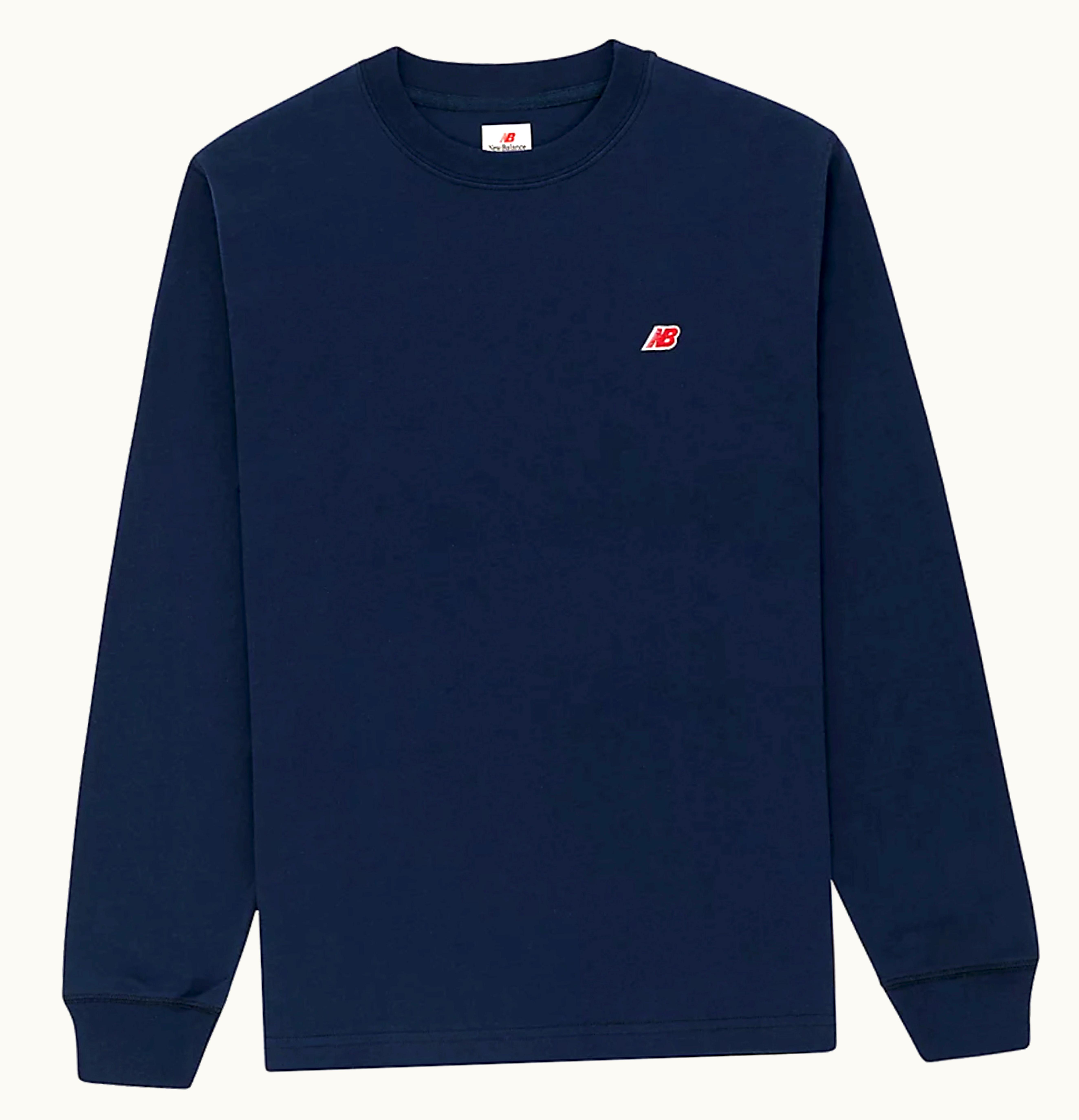 New Balance Made In Usa Core L S T Shirt Natural Indigo