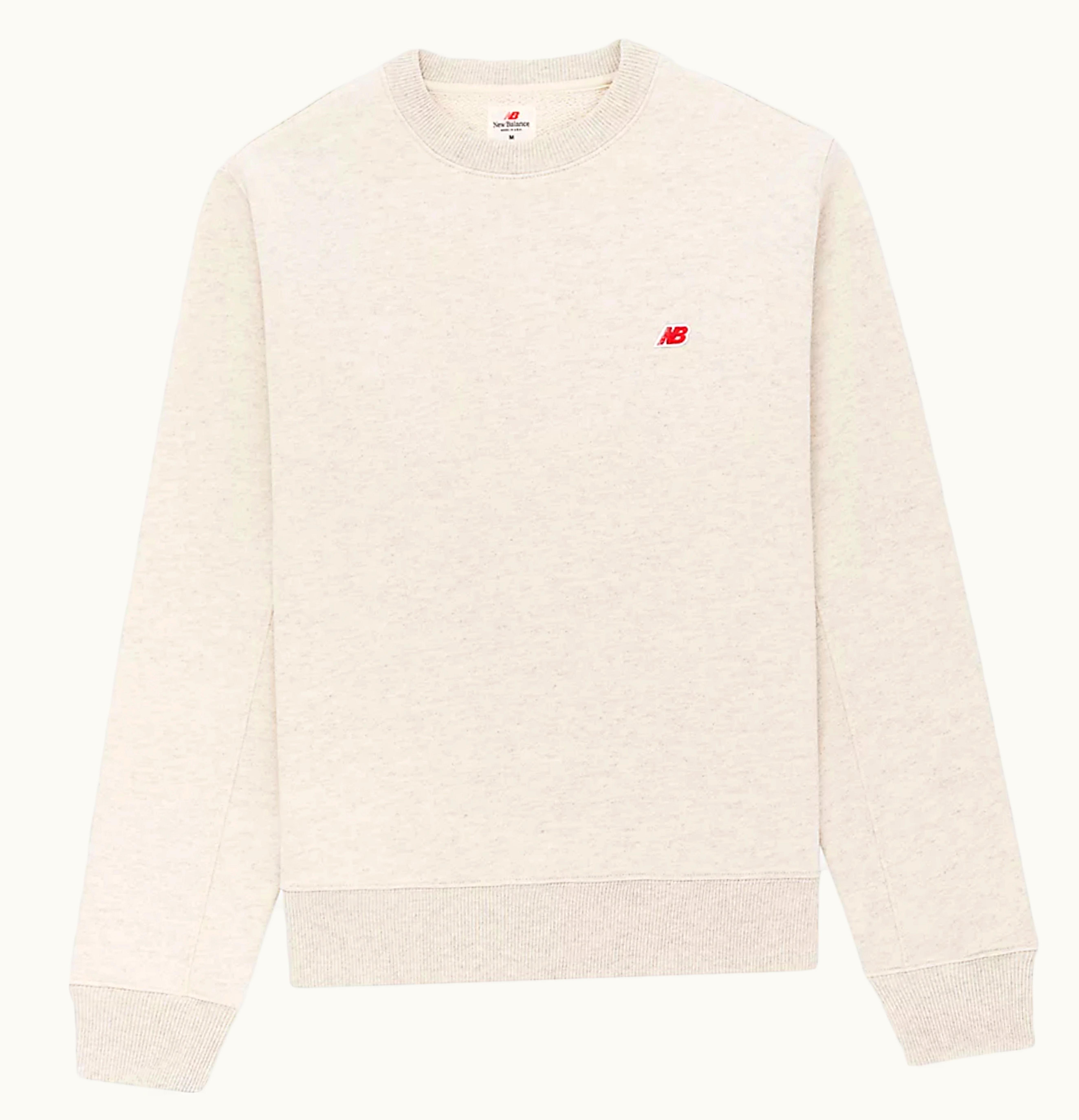New Balance Made In Usa Core Crewneck Sweatshirt Oatmeal Heather