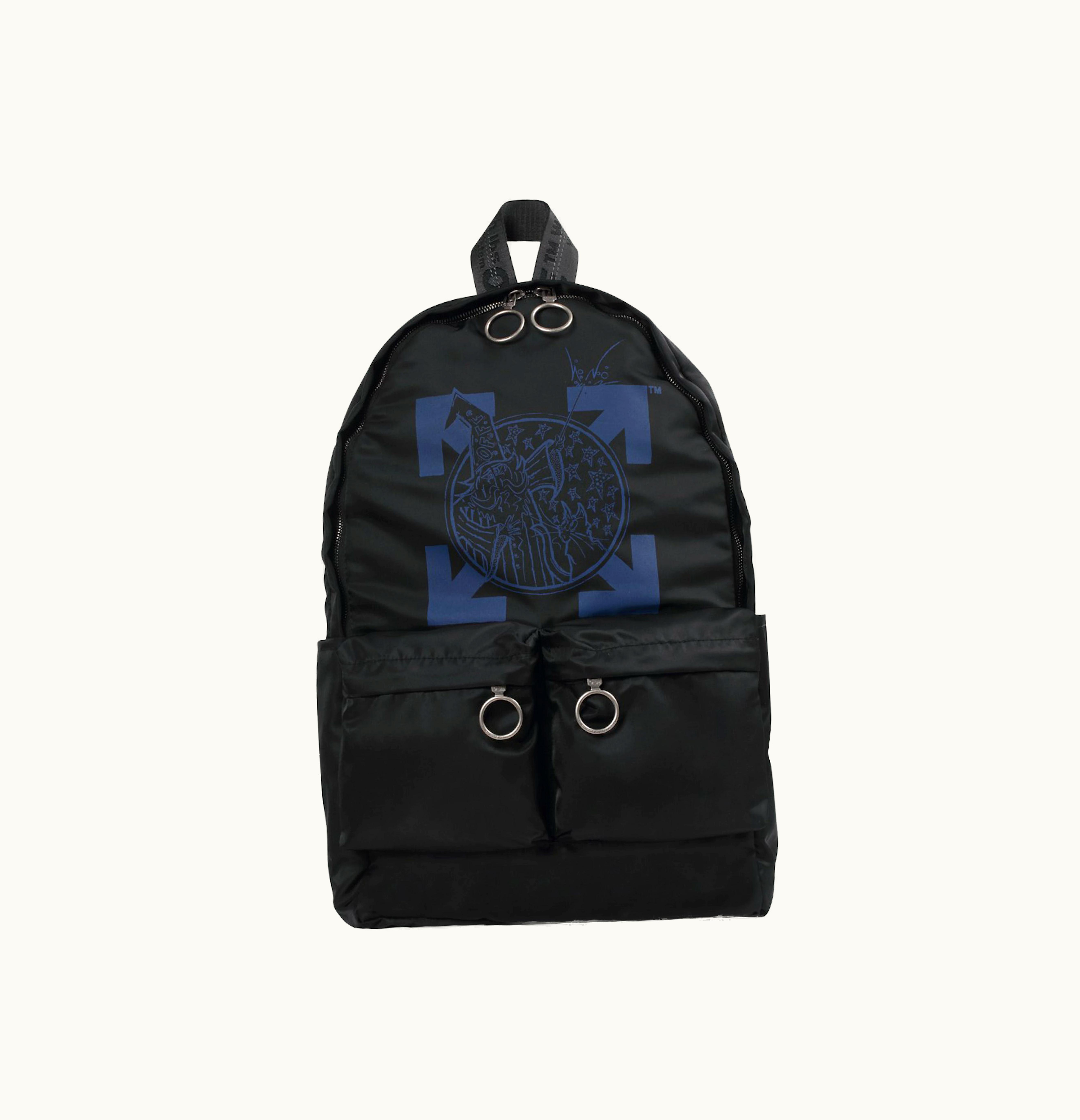 OFF-WHITE OFF WHITE Backpack Wizard Black Blue
