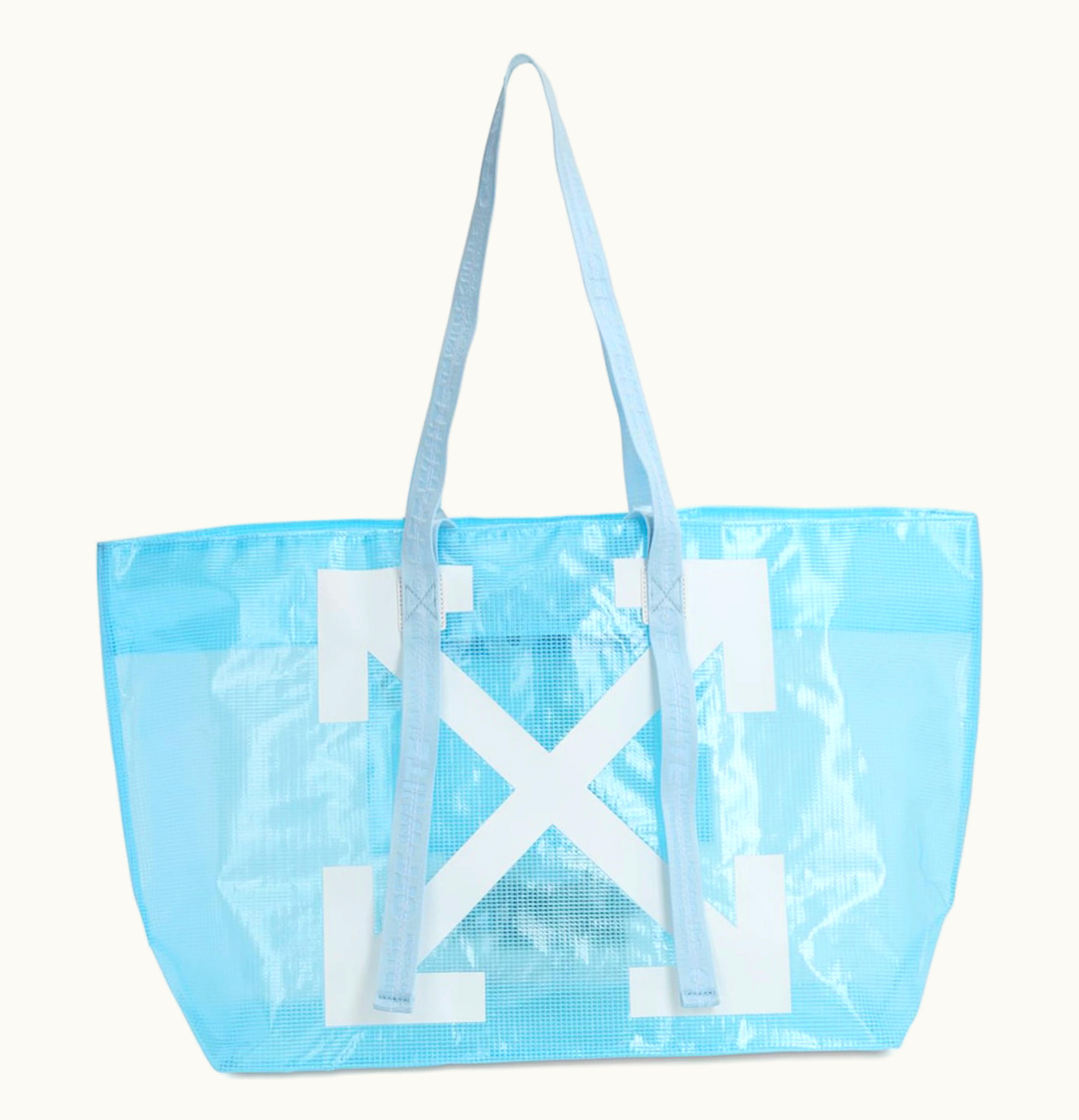 OFF-WHITE OFF WHITE Logo Tote PVC Blue