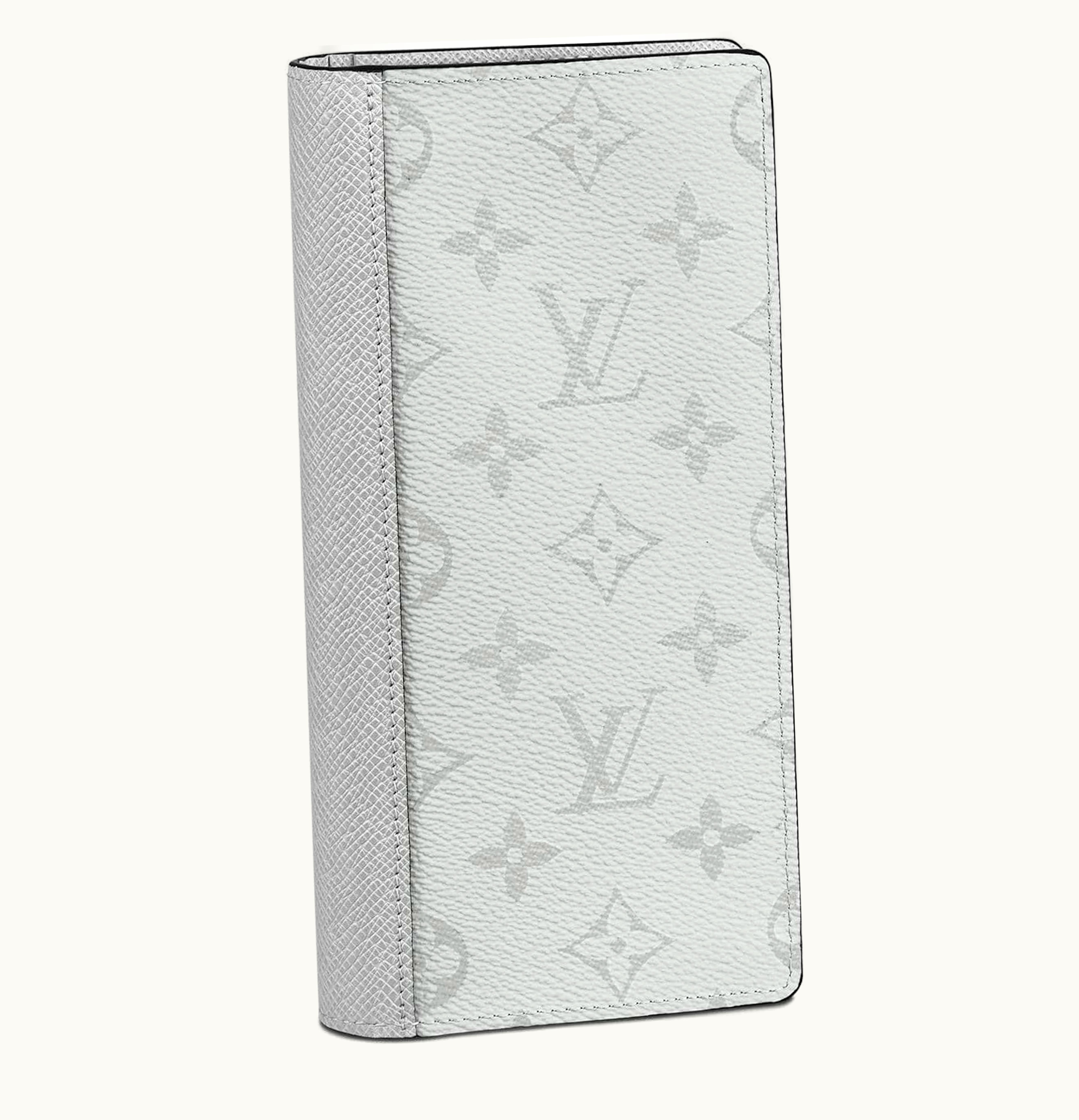 Louis Vuitton Louis Vuitton Brazza Wallet Monogram Antarctica Taiga White