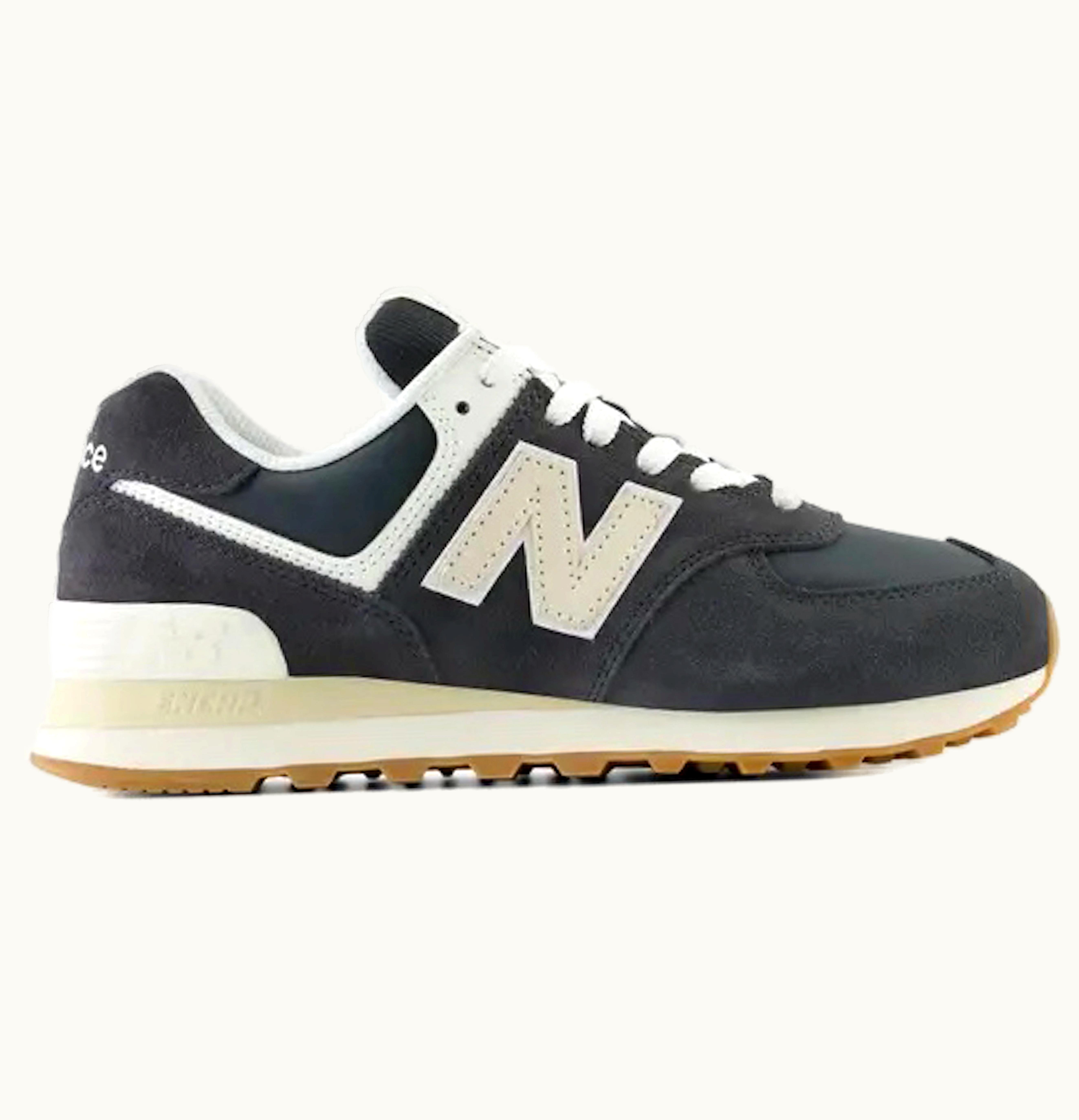 New Balance 574 Black Sand Angora Womens