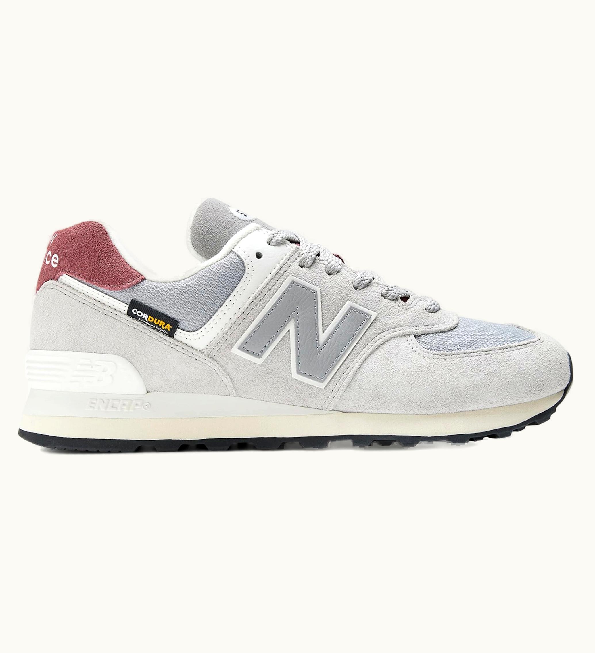 New Balance 574 Cordura Grey Brick Red