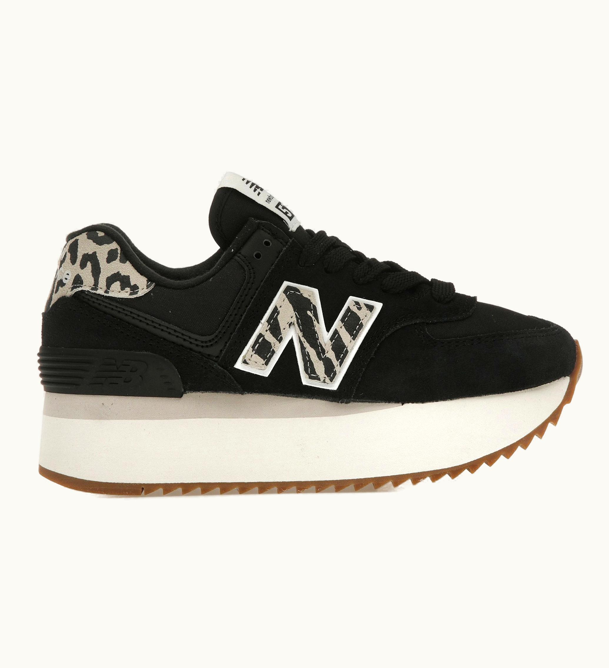 New Balance 574 Plus Black Animal Print W