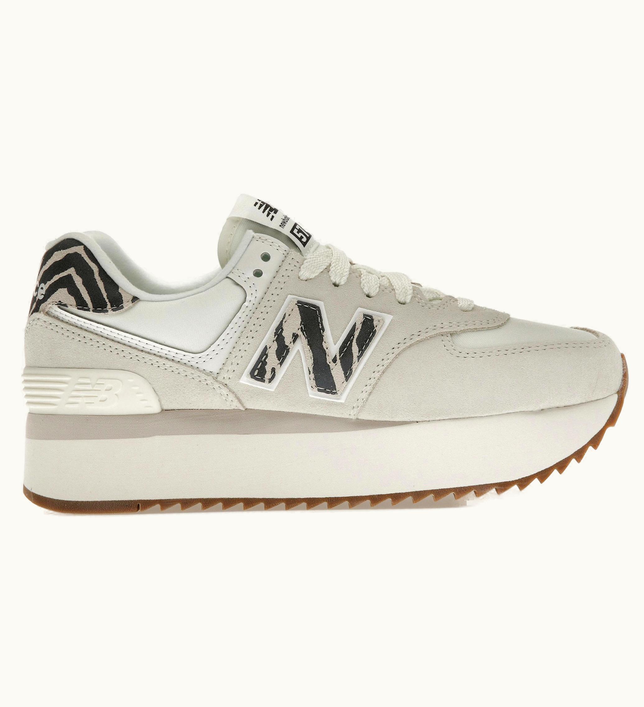 New Balance 574 Plus Sea Salt Animal Print Womens