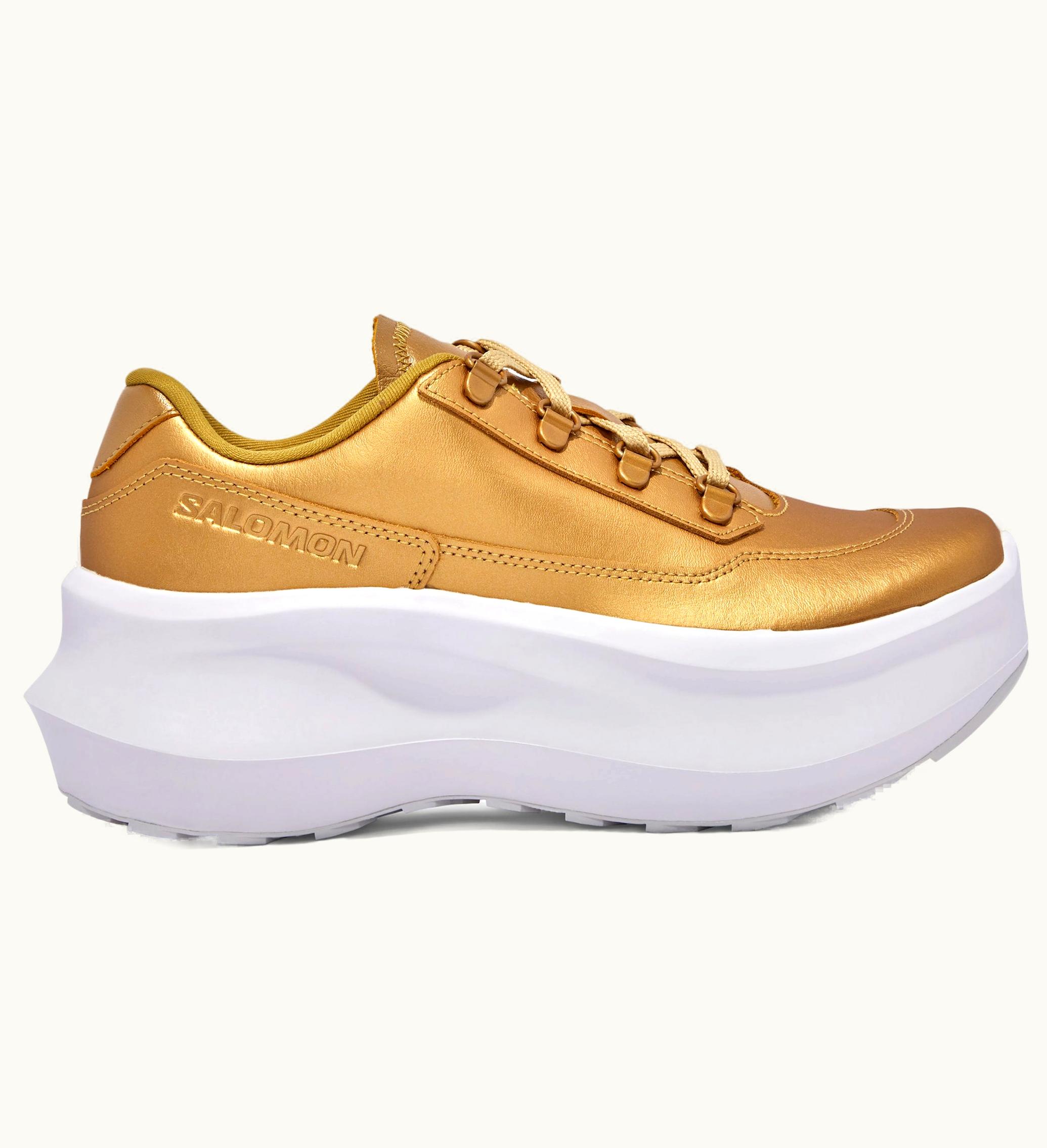 Salomon Sr811 Leather Platform Comme Des Garcons Gold