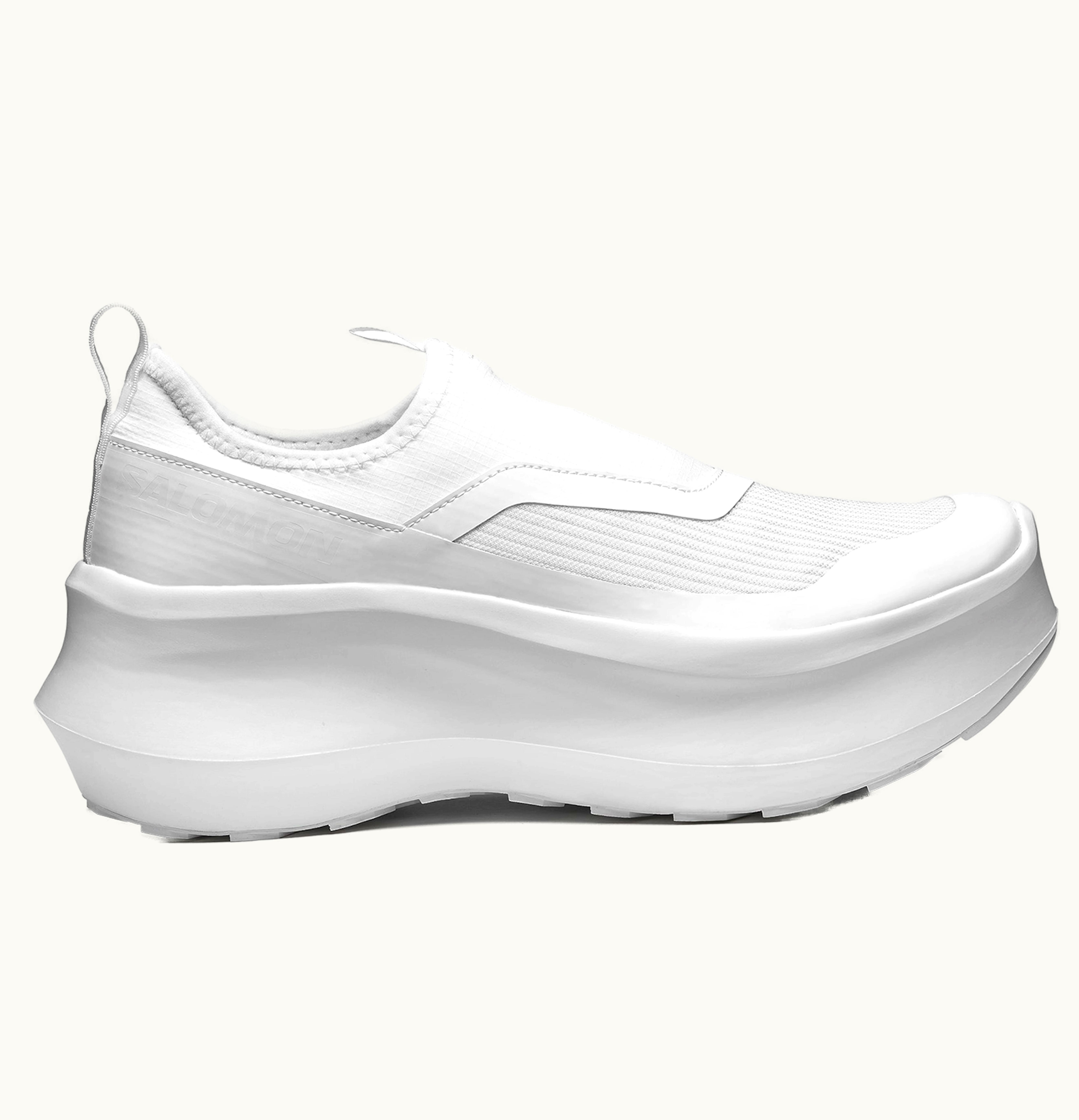 Salomon Platform Slip On Comme Des Garcons White