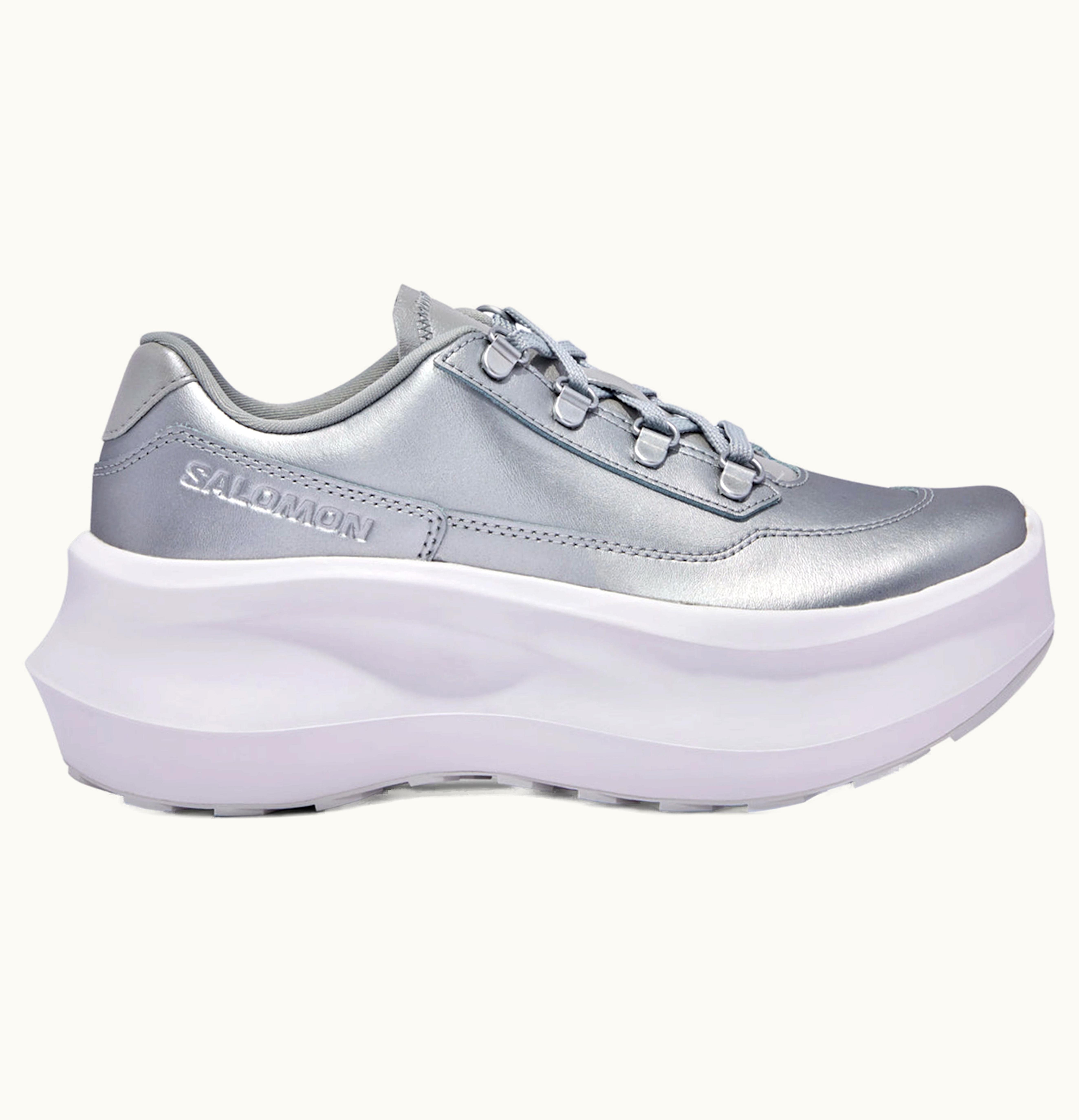 Salomon Sr811 Leather Platform Comme Des Garcons Silver