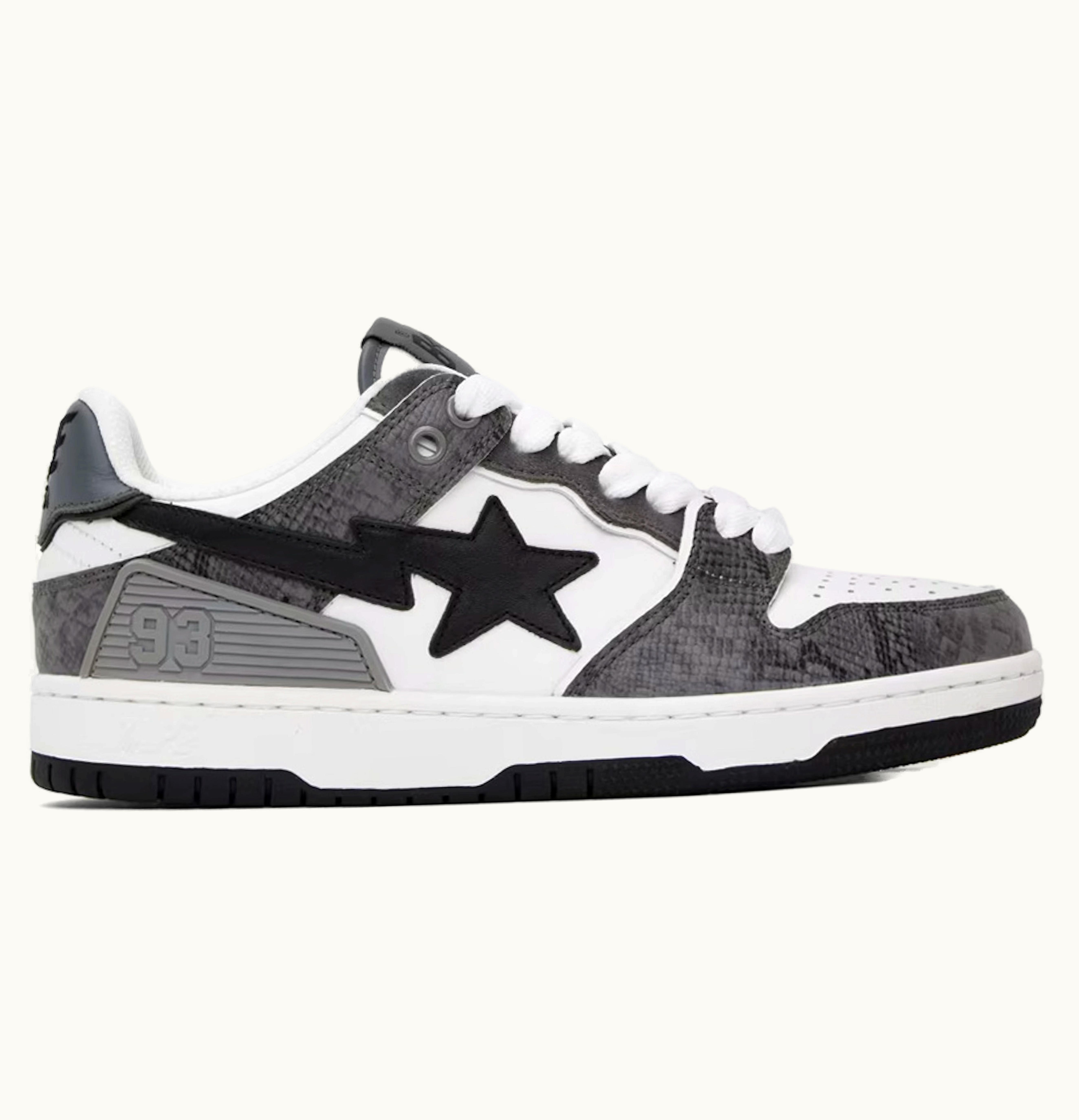 BAPE A Bathing Ape Sk8 Sta 1 Black Snakeskin