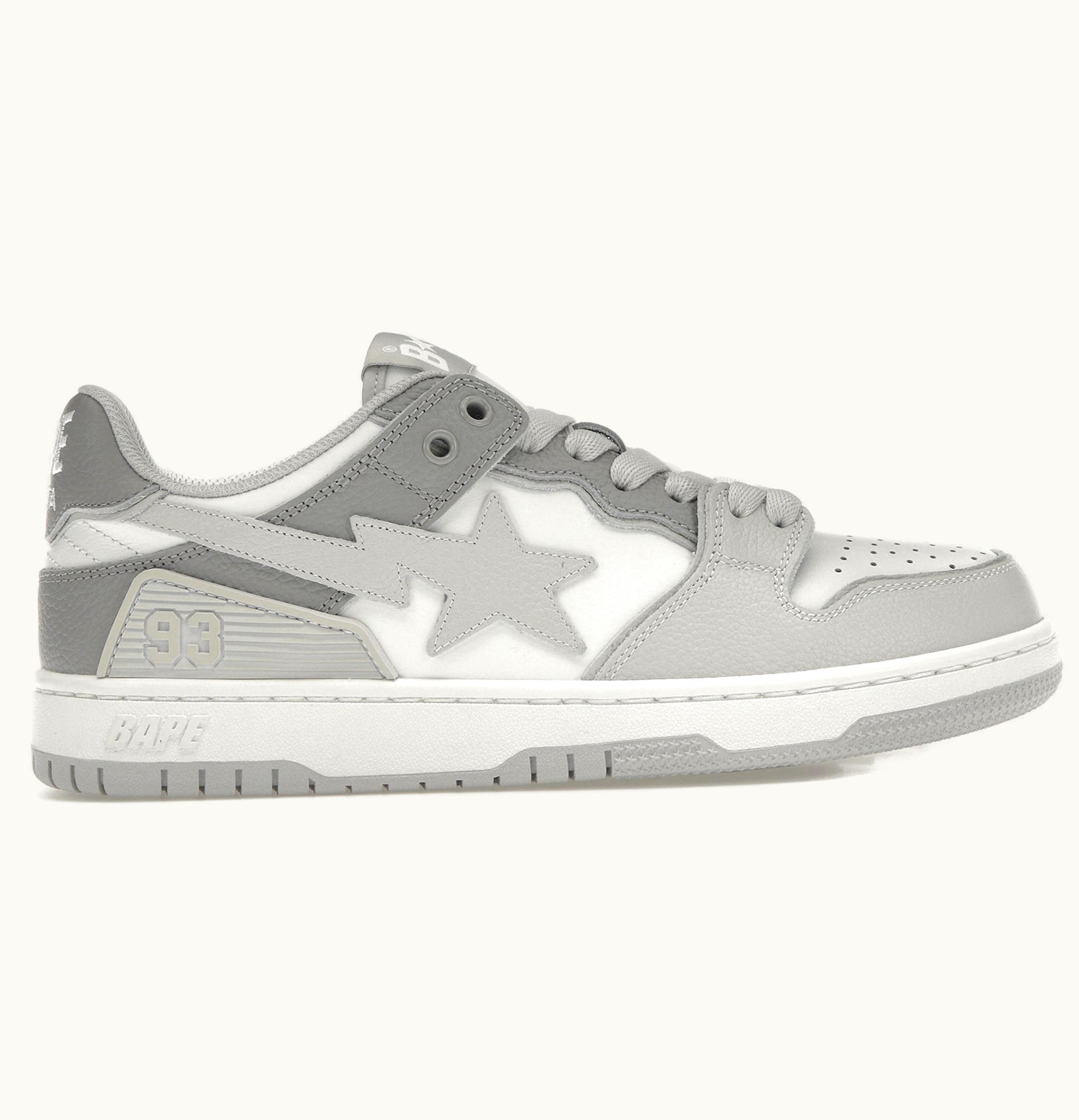 BAPE A Bathing Ape Sk8 Sta 5 White Grey