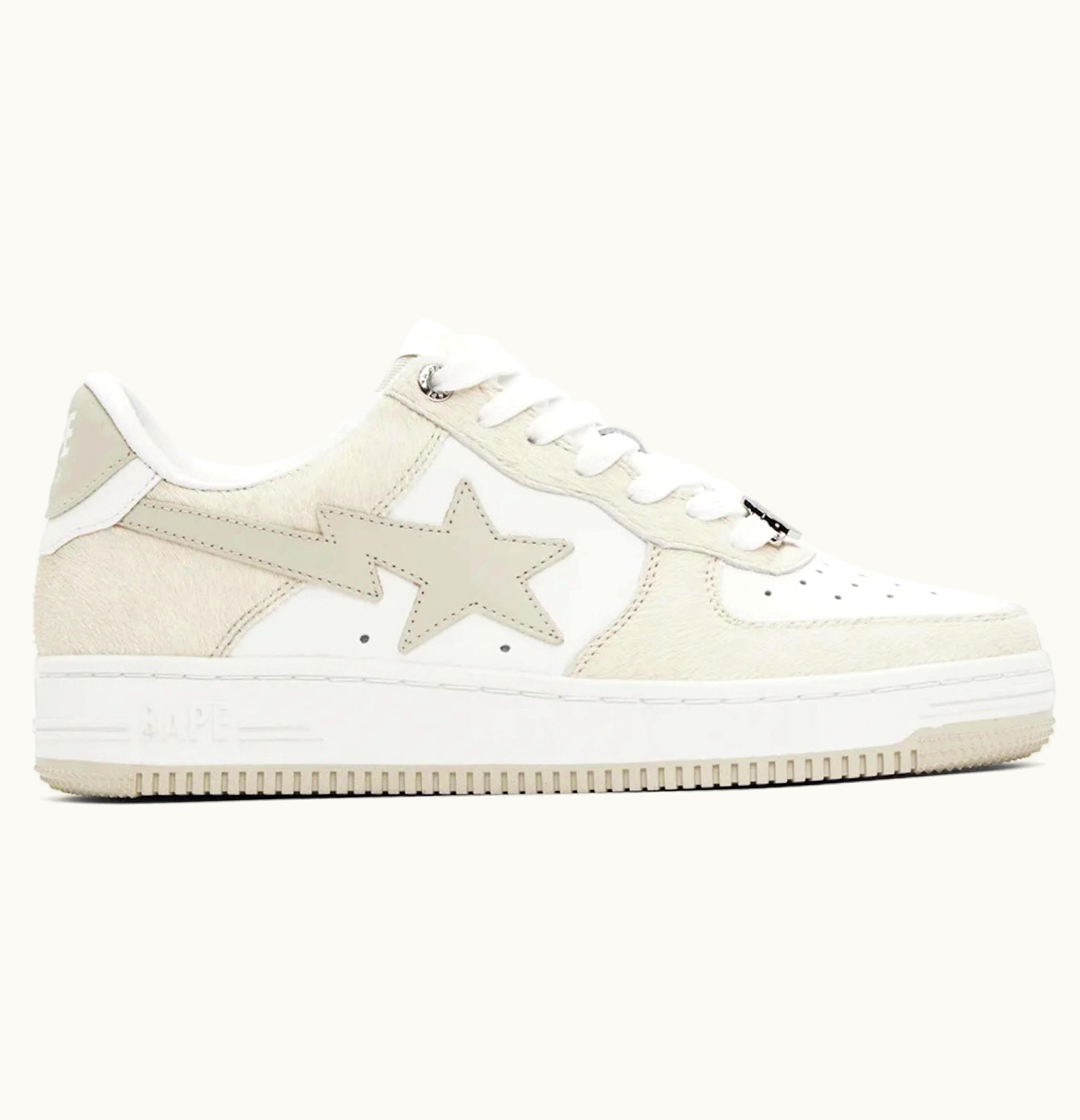 BAPE A Bathing Ape Bape Sta Beige Calf Hair