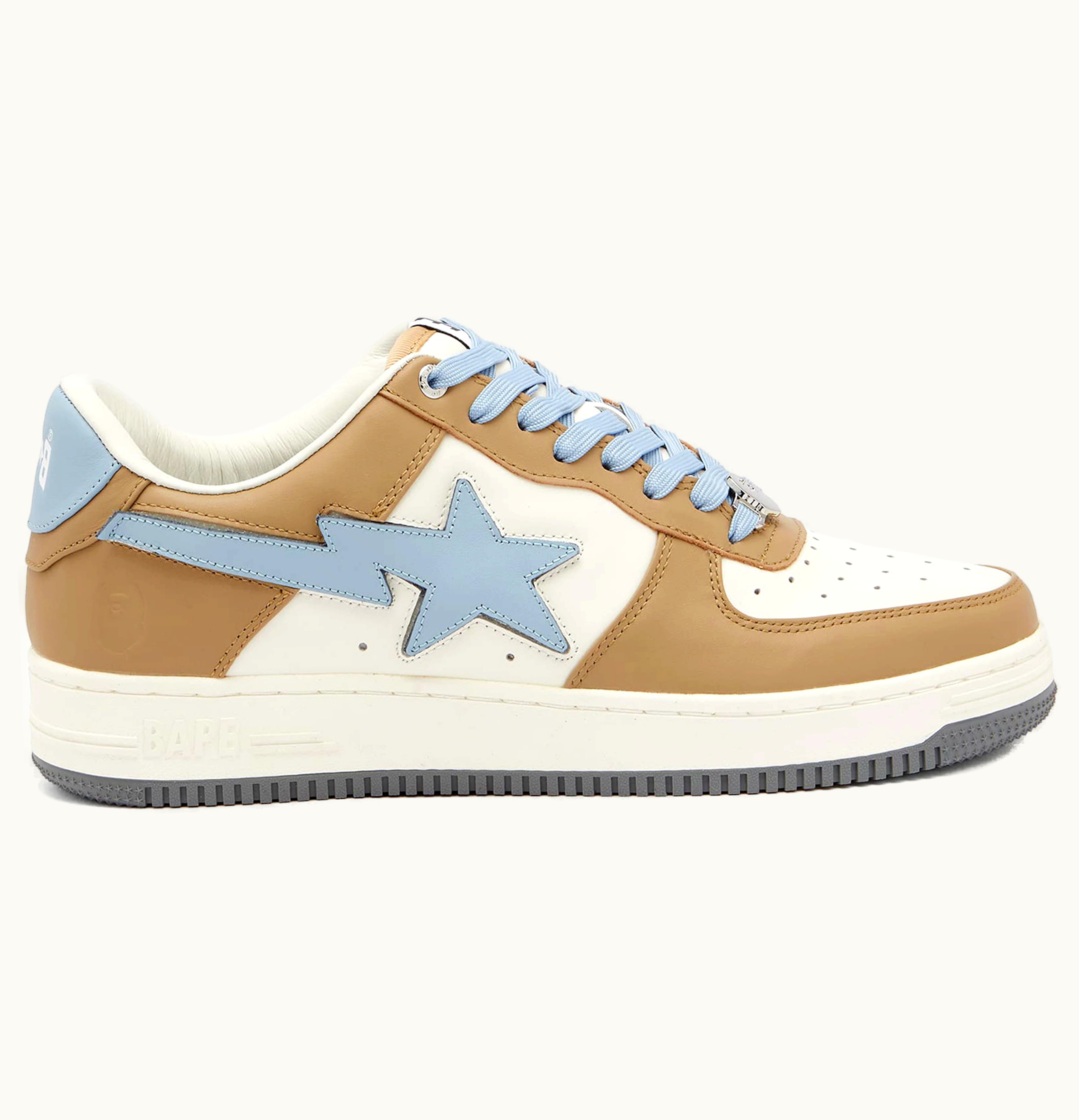 BAPE A Bathing Ape Bape Sta Low 4 Beige Sky Blue