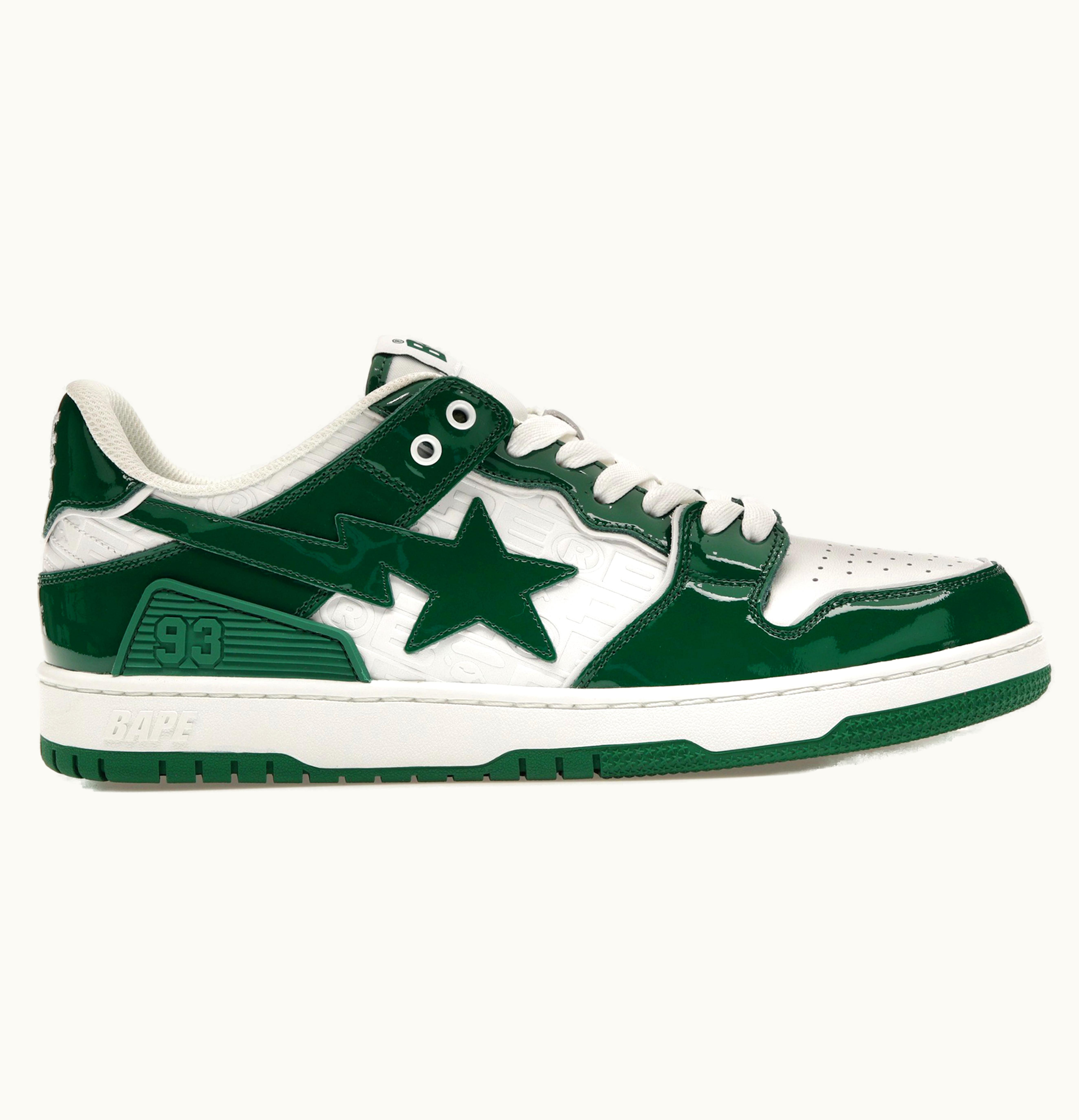 BAPE A Bathing Ape Bape Sk8 Sta 5 White Green
