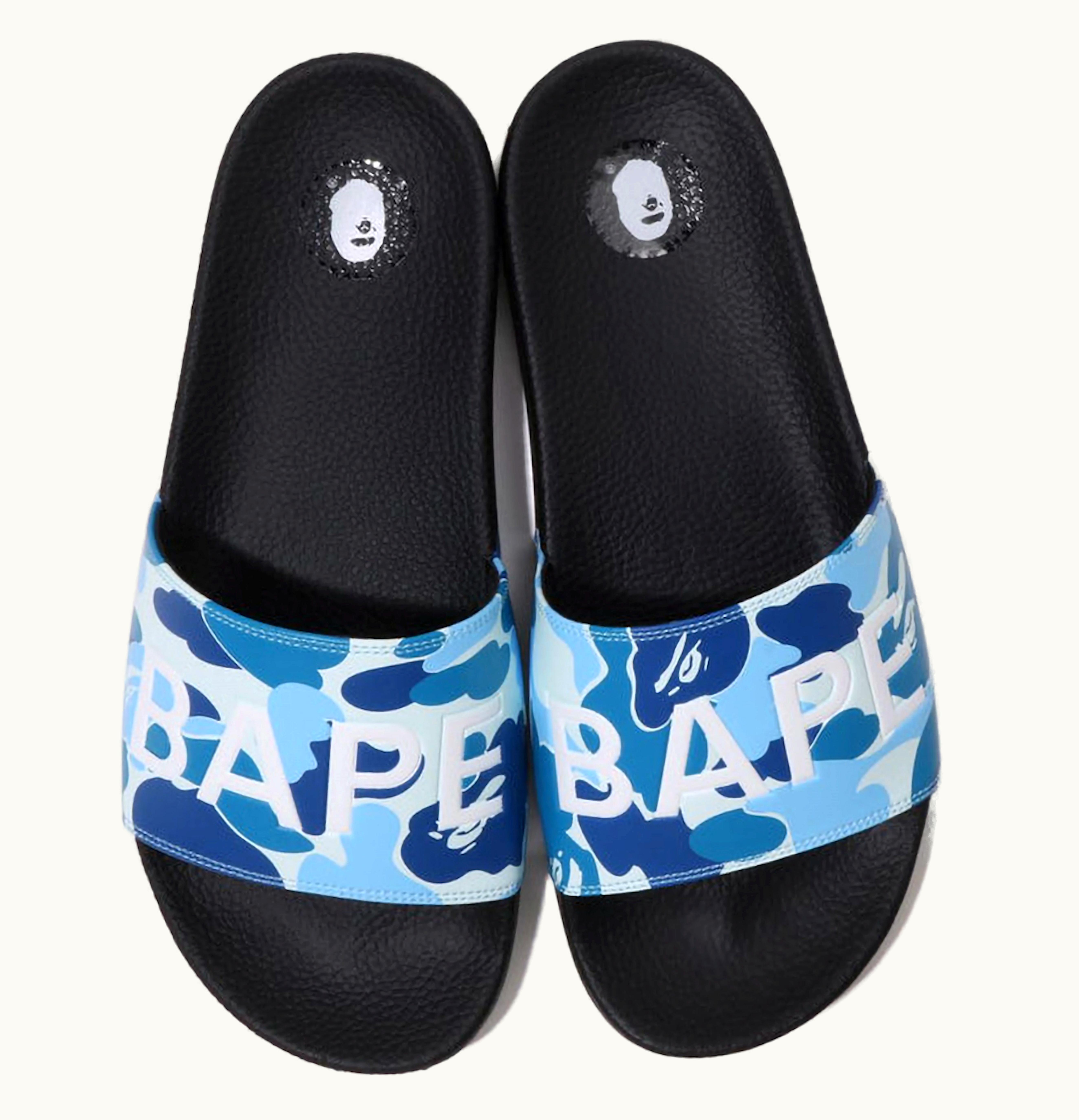 BAPE A Bathing Ape Abc Camo Slide Blue 2023