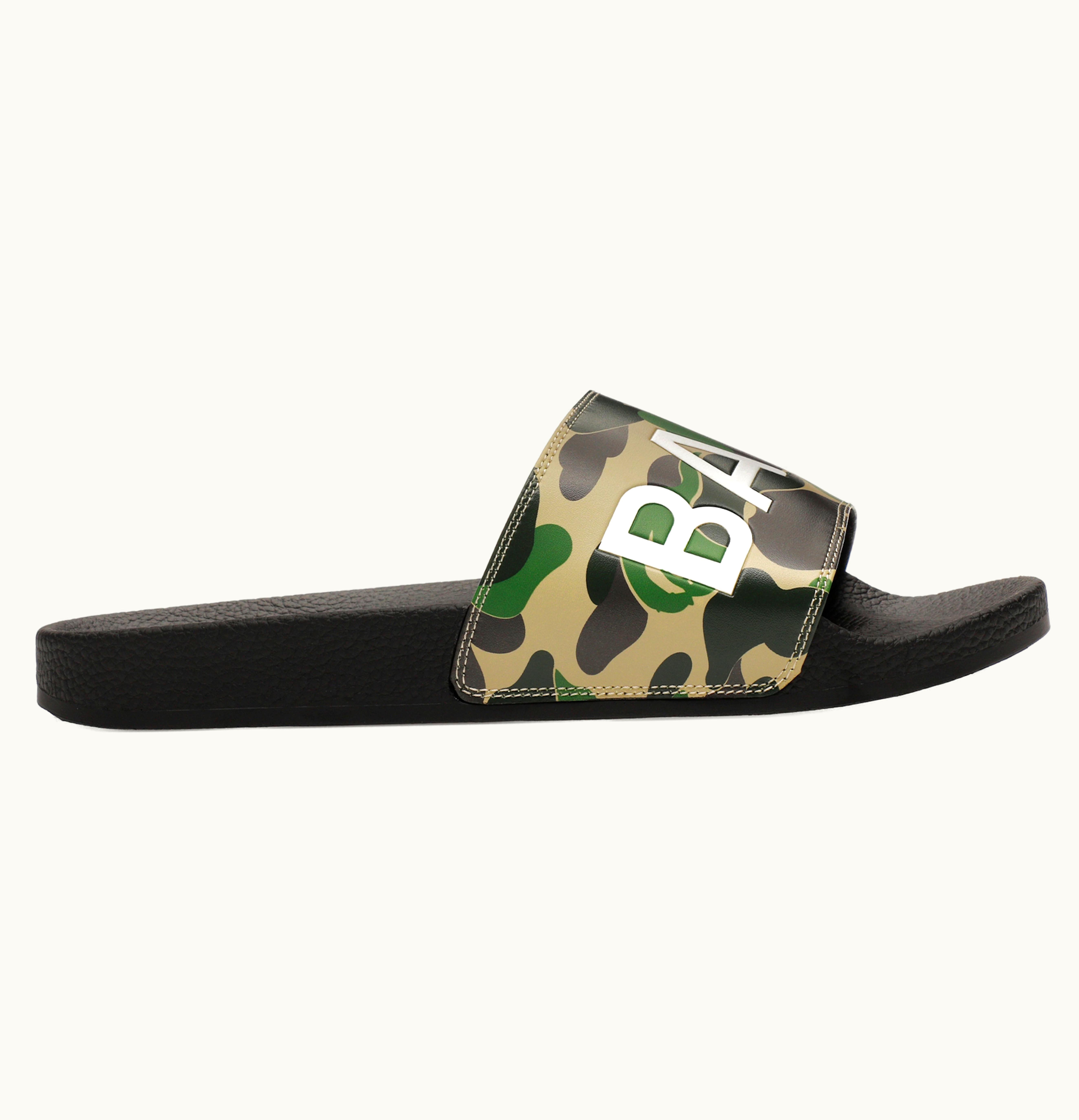BAPE A Bathing Ape Abc Camo Slide Green 2023