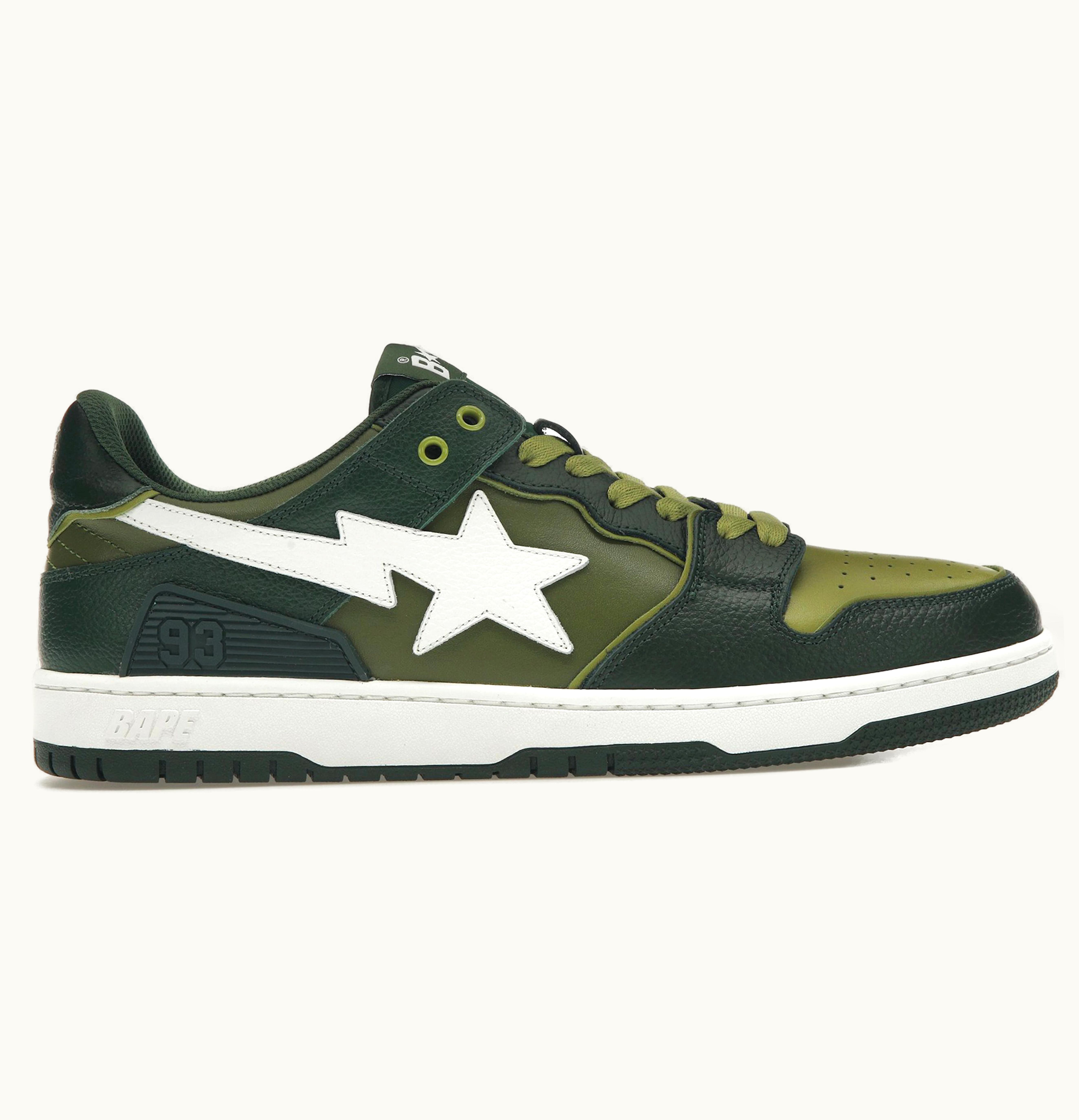 BAPE A Bathing Ape Bape Sk8 Sta Green White