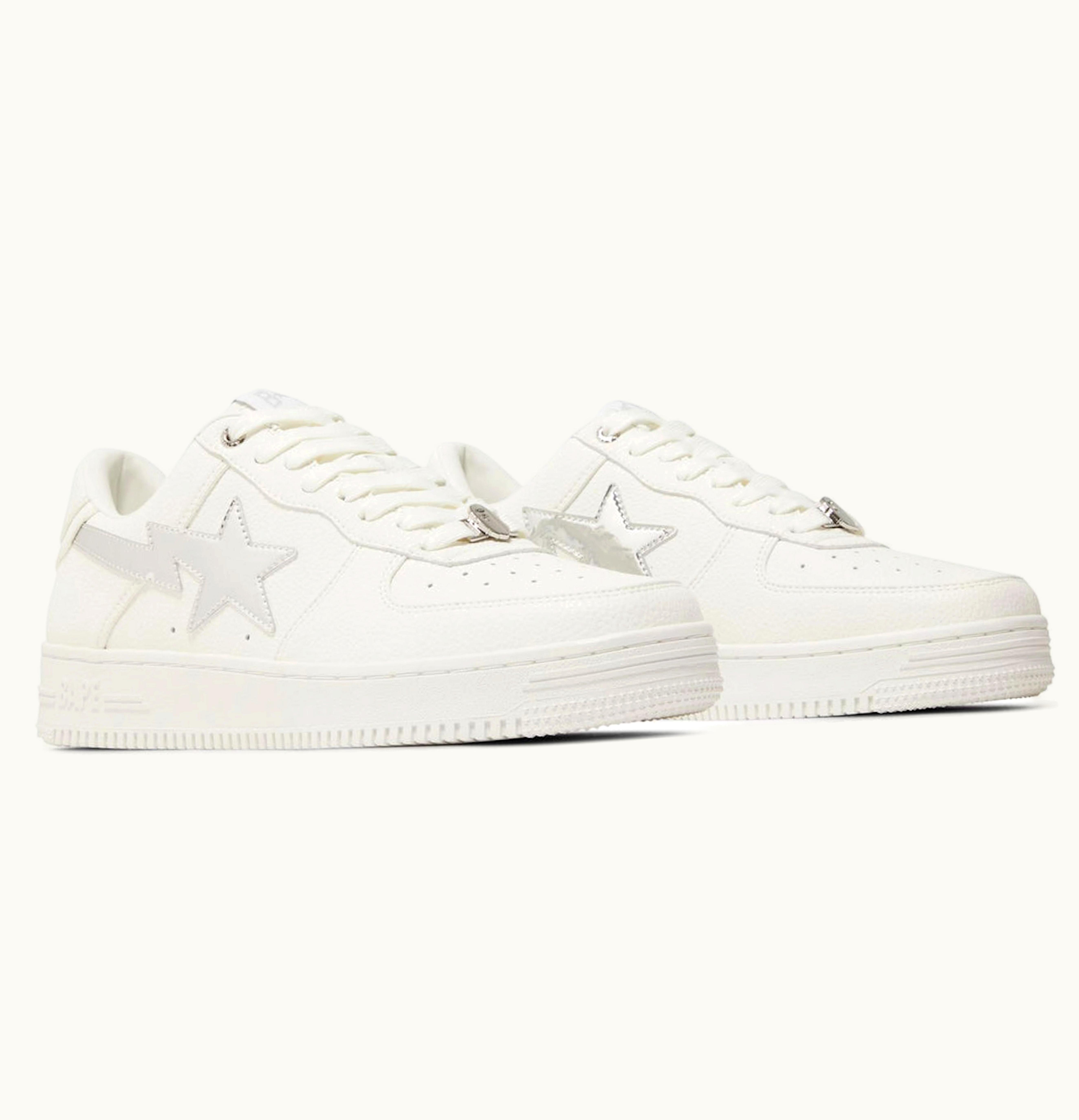 BAPE A Bathing Ape Bape Sta White Silver 2023