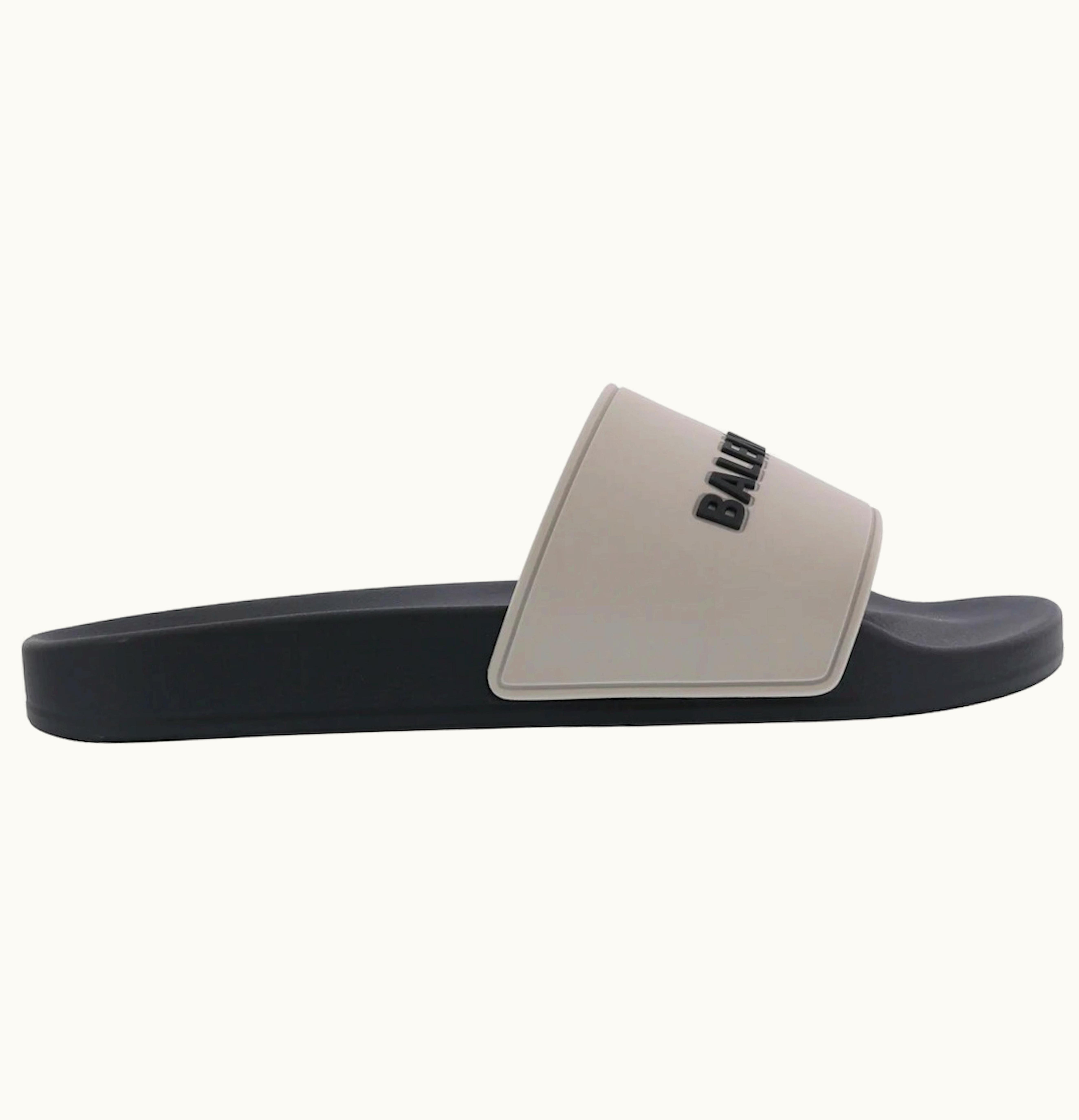 Balenciaga Pool Slide Light Grey Black