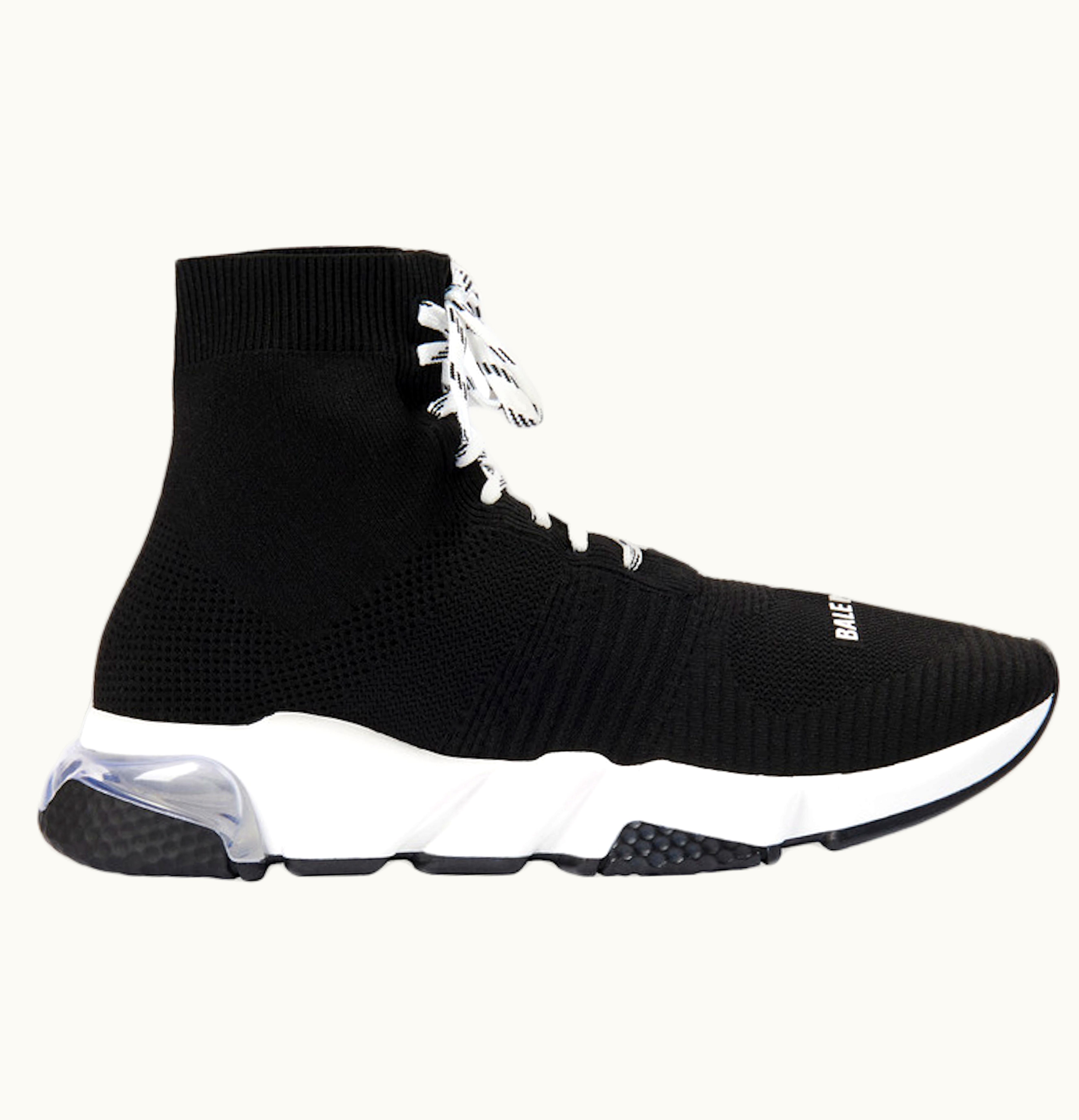 Balenciaga Speed Lace Up High Clear Sole Black