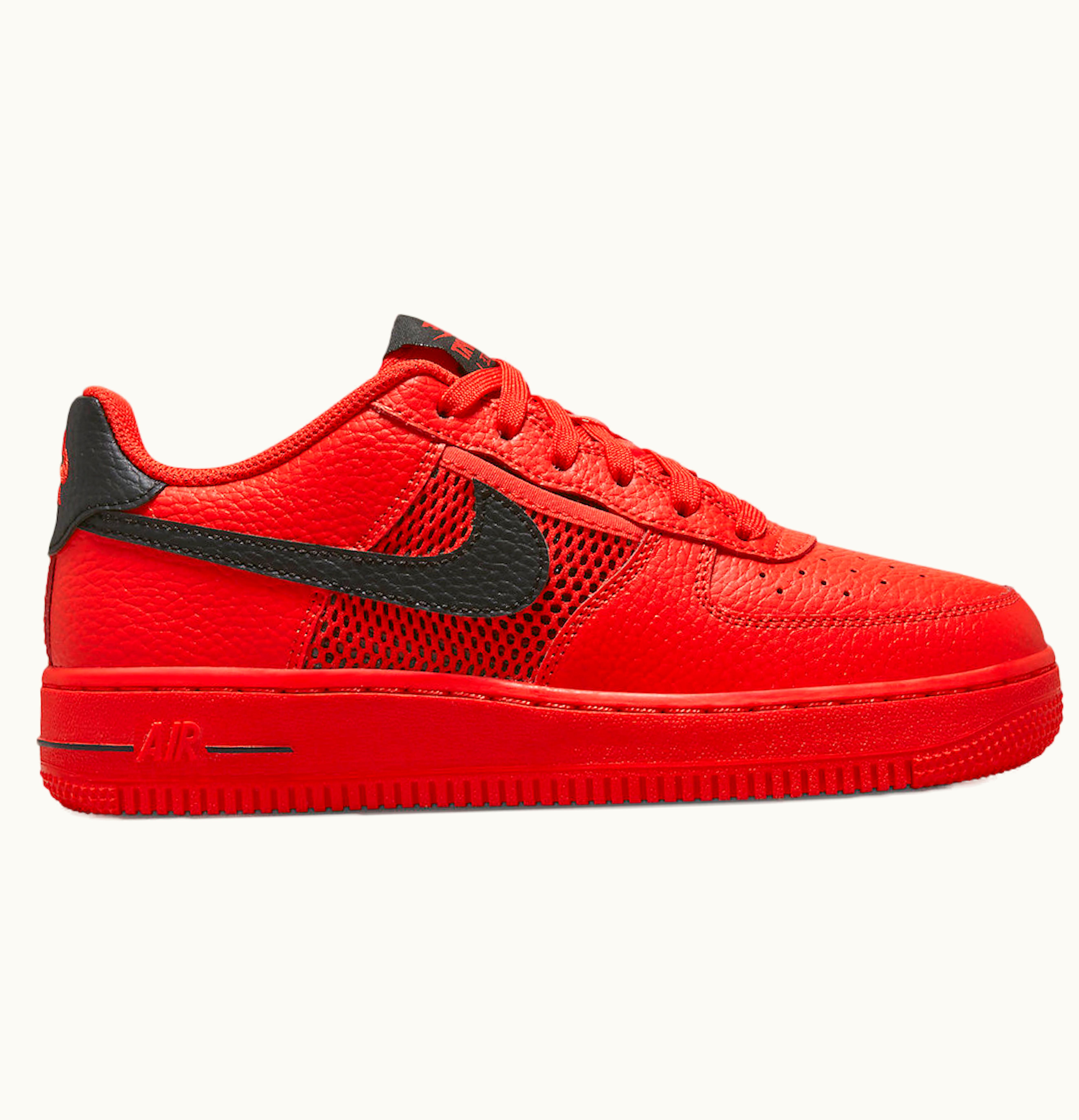 Nike Nike Air Force 1 Low Mesh Pocket Habanero Red GS