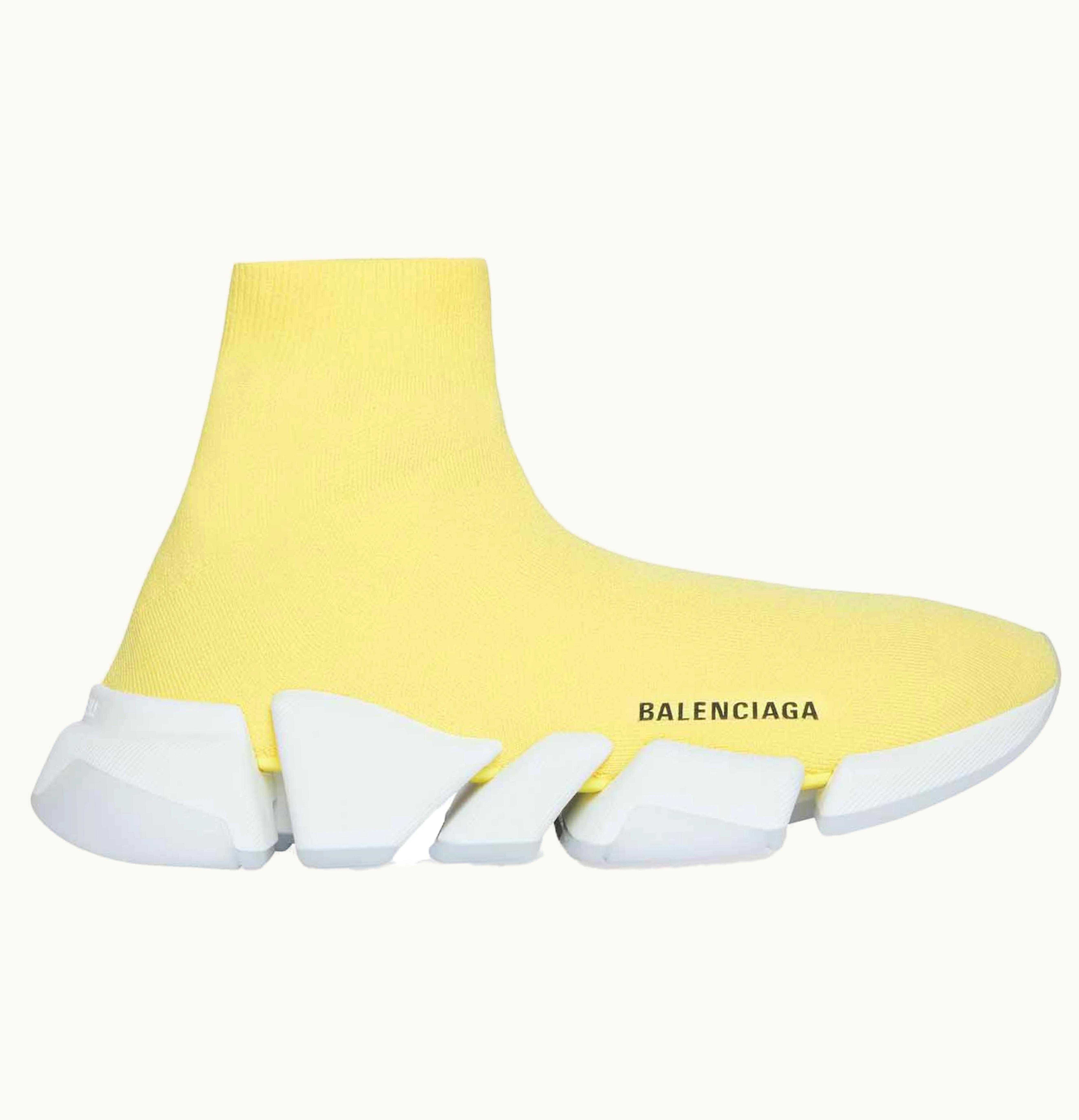 Balenciaga Speed 20 Recycled Knit Transparent Sole Yellow W