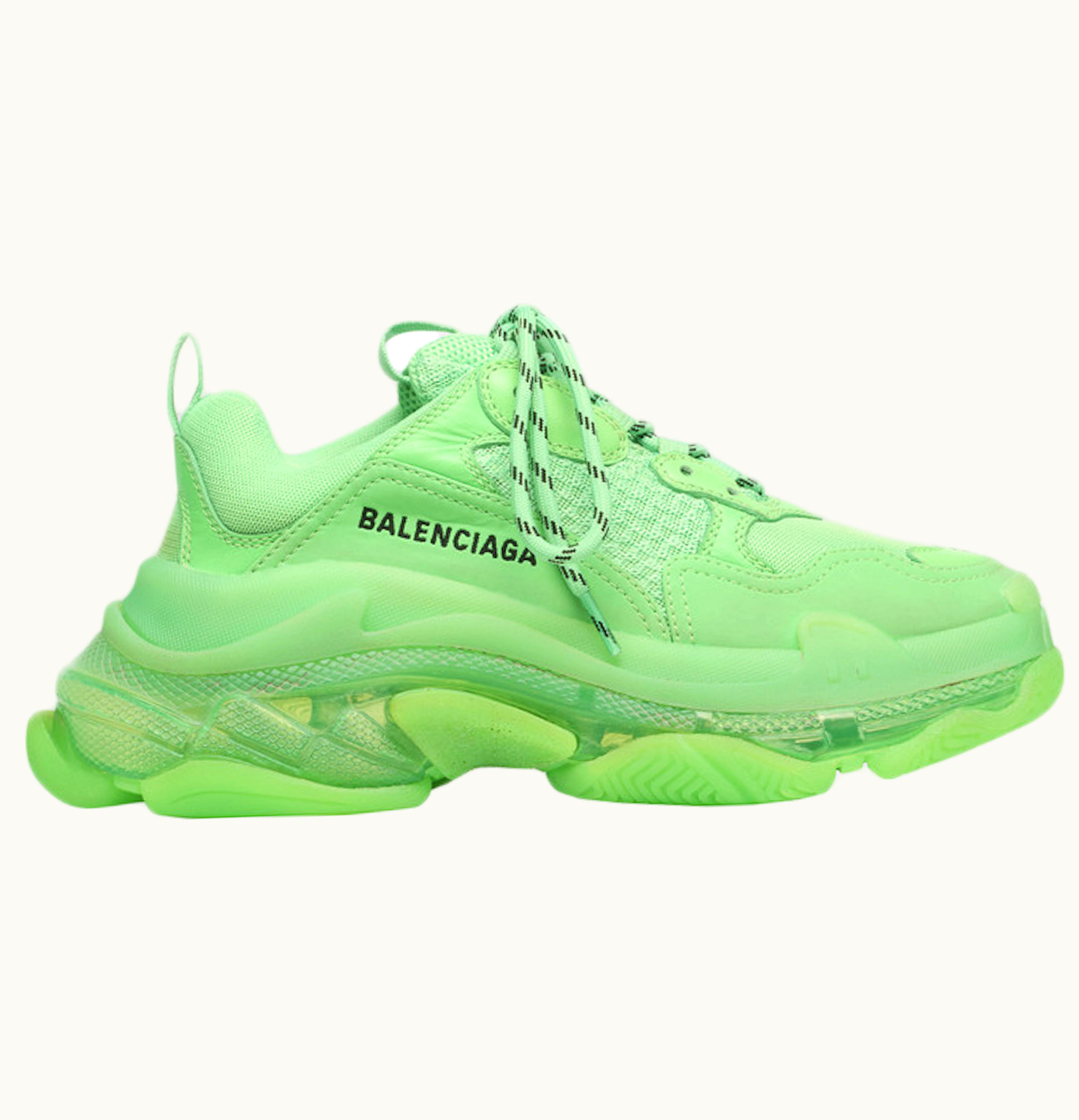 Balenciaga Triple S Soft Neon Green Clear Sole