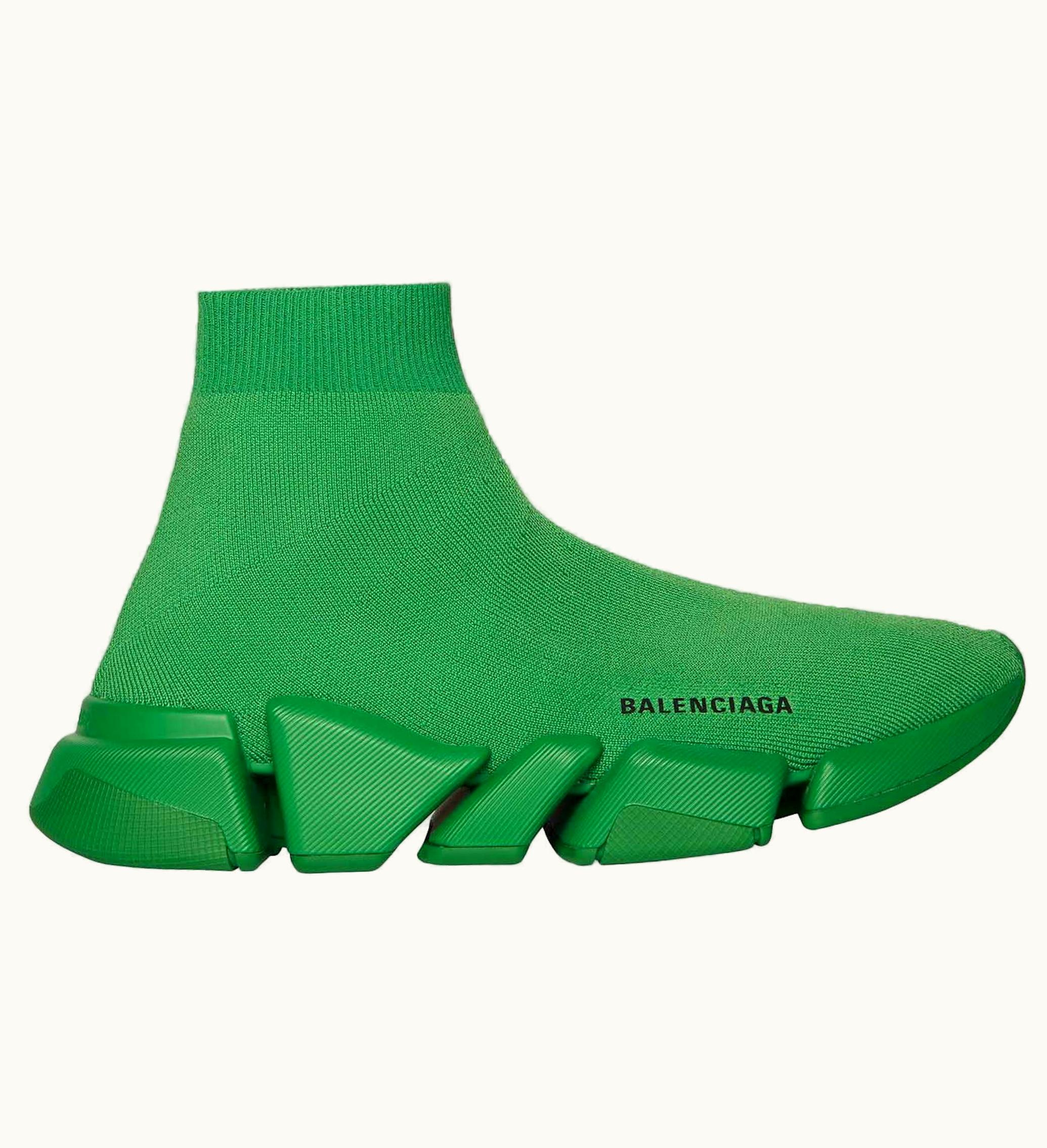 Balenciaga Speed 20 Monochrome Recycled Knit Green W