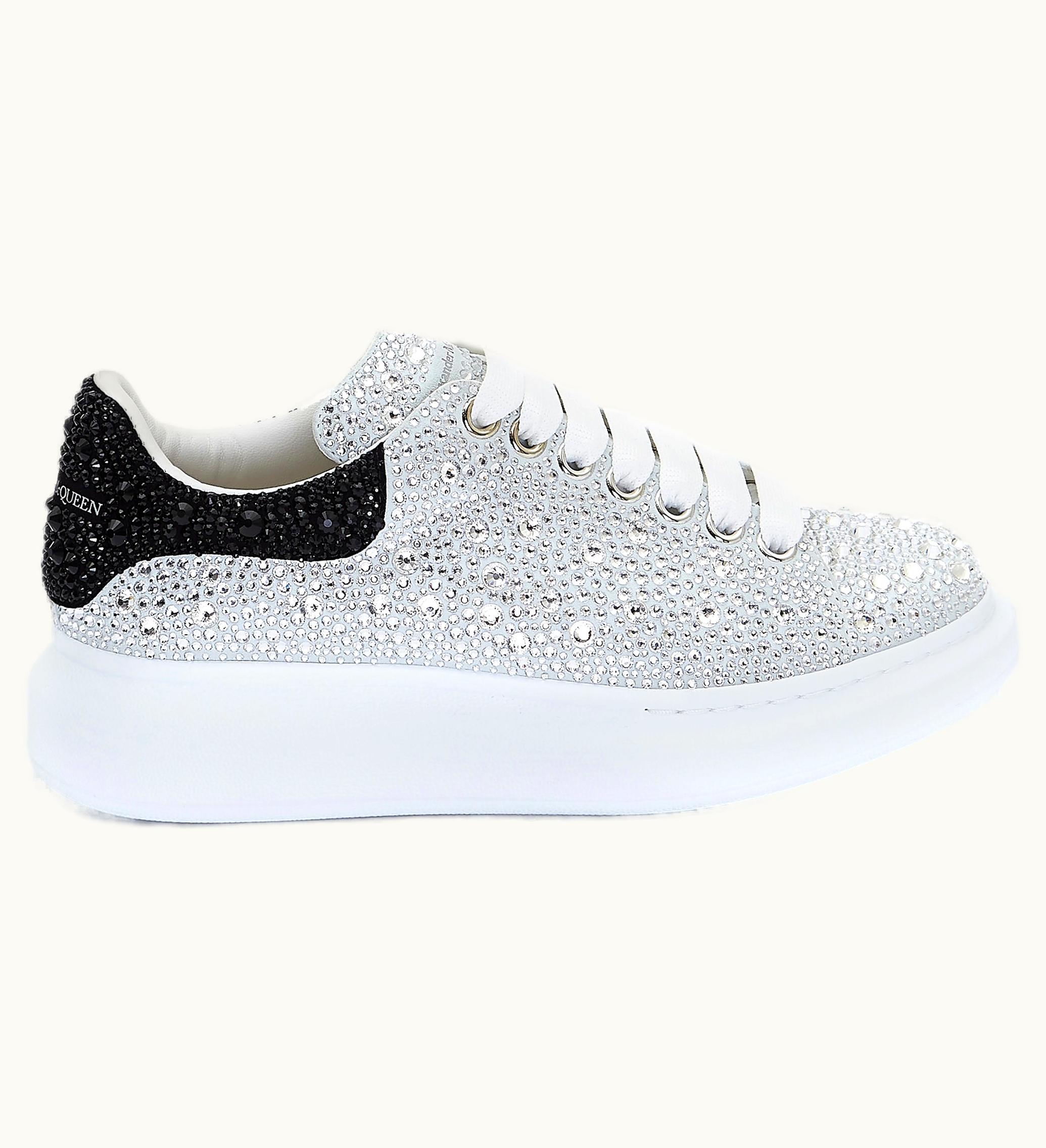 Alexander McQueen Oversized Crystal Embellished White Womens