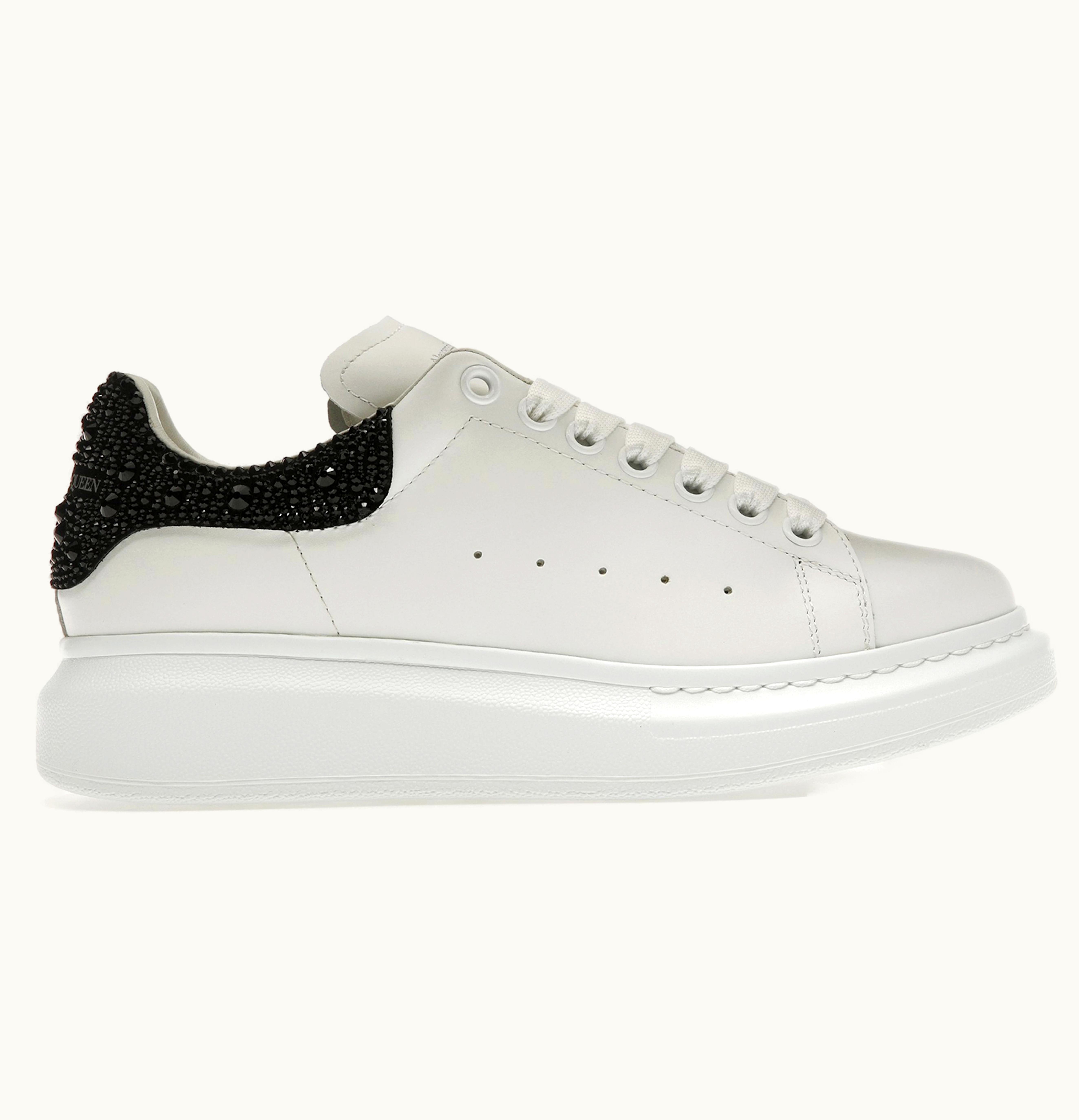 Alexander McQueen Oversized White Black Crystals Womens