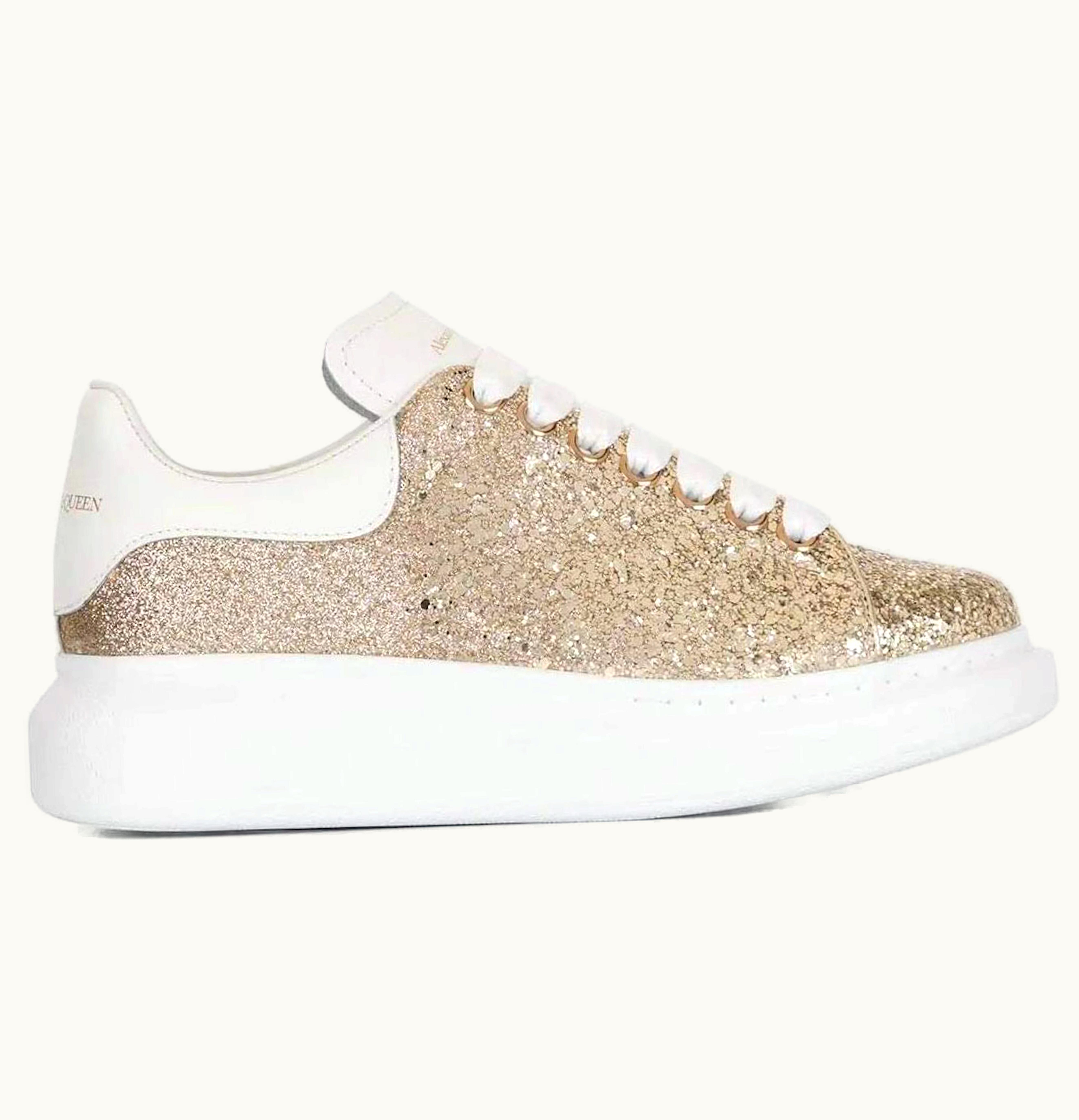 Alexander McQueen Oversized Gold Glitter W