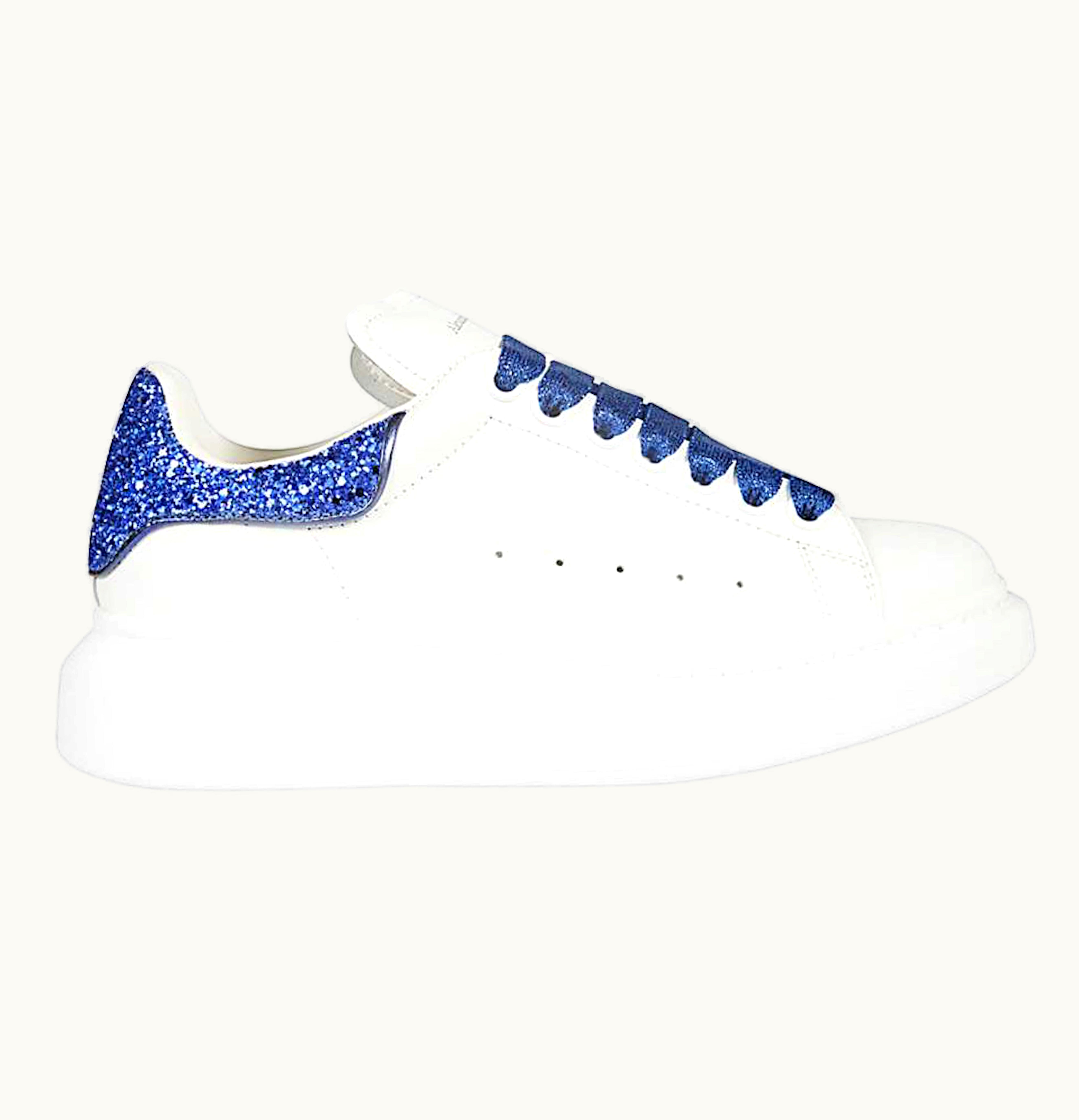 Alexander McQueen Oversized Blue Crystal Glitter W
