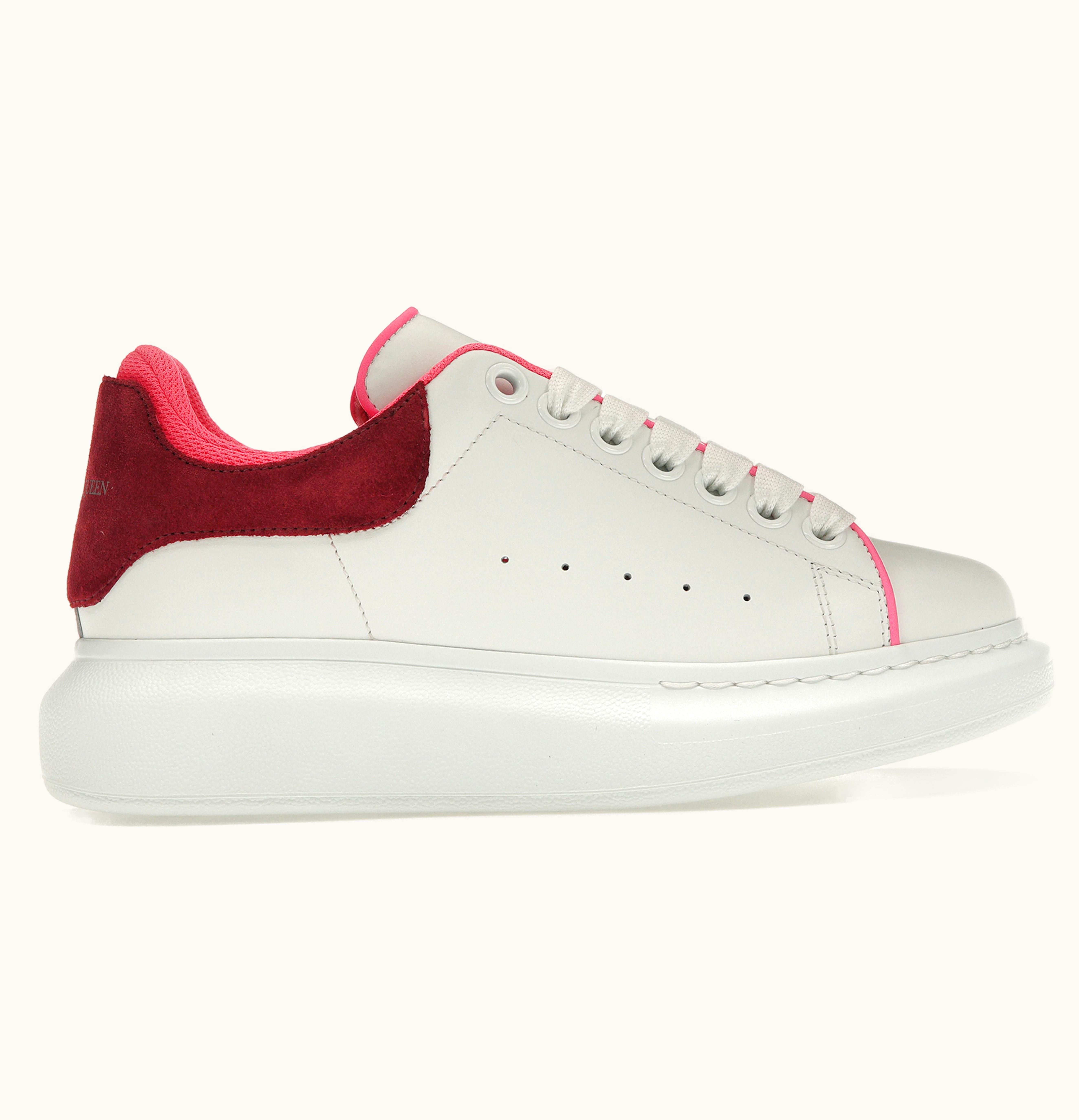 Alexander McQueen Oversized White Velvet Fuchia