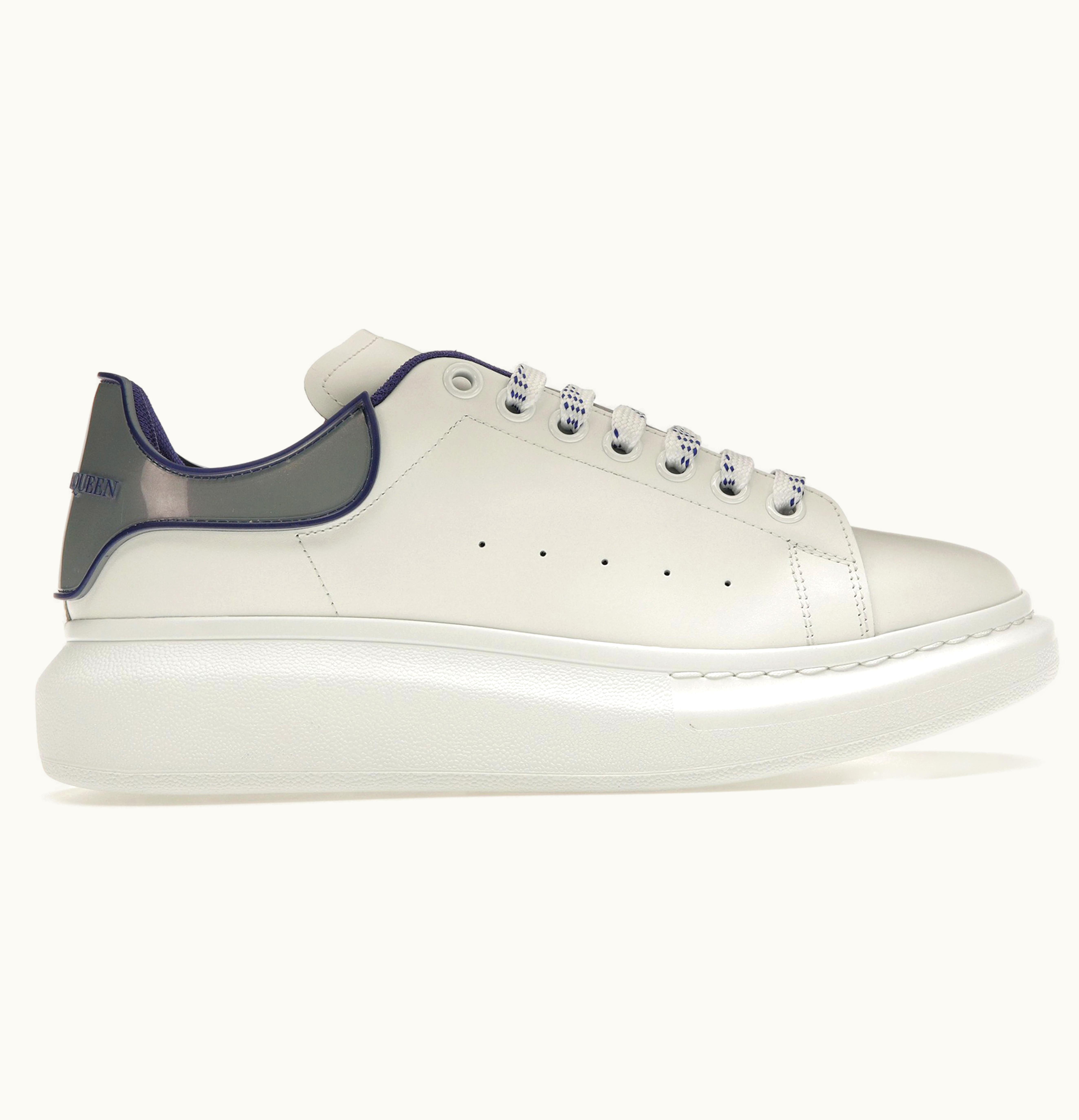 Alexander McQueen Oversized White Iris Blue