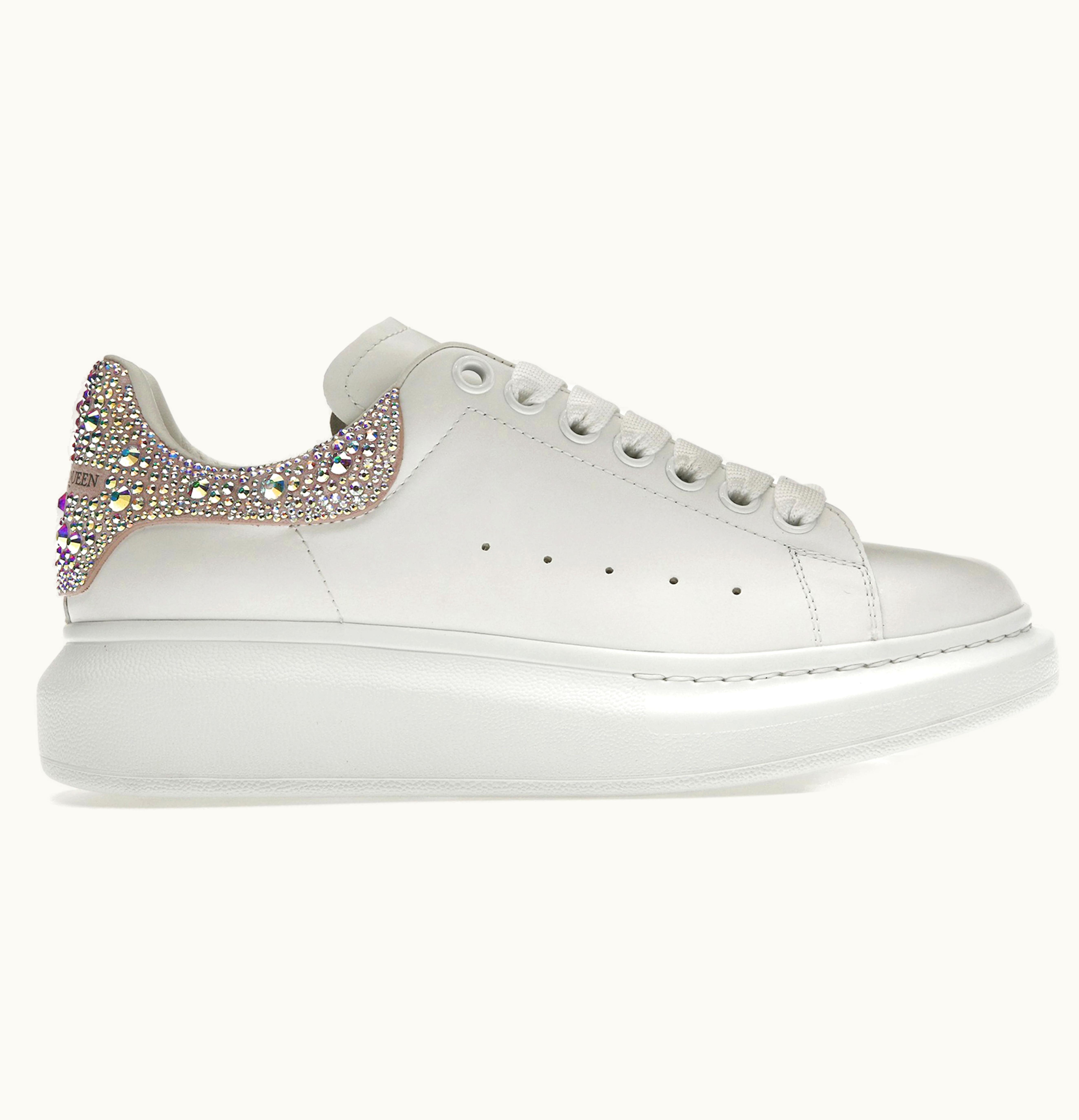 Alexander McQueen Oversized White Porcelain Crystal Womens