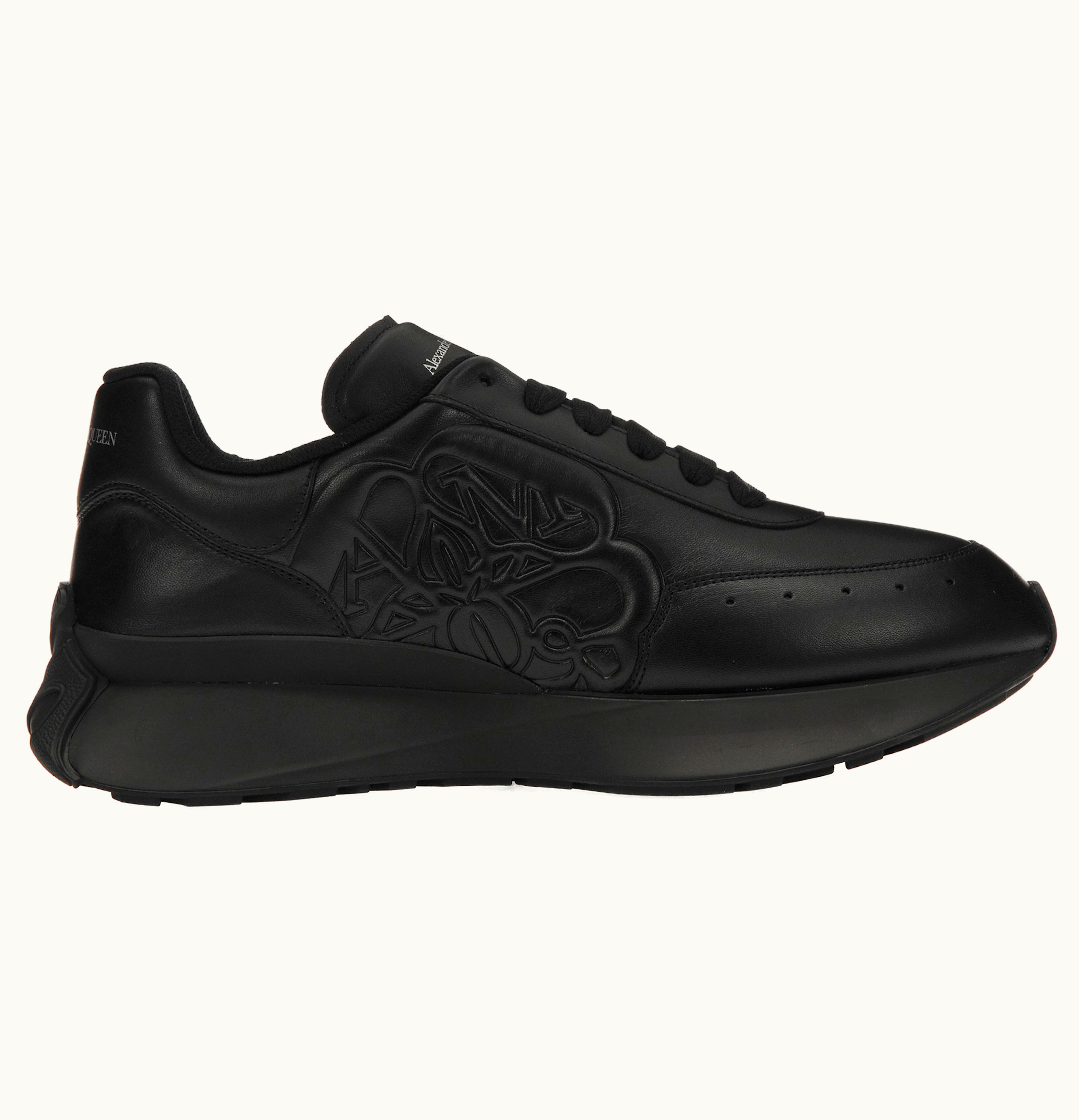 Alexander McQueen Sprint Runner Black Sealed Logo