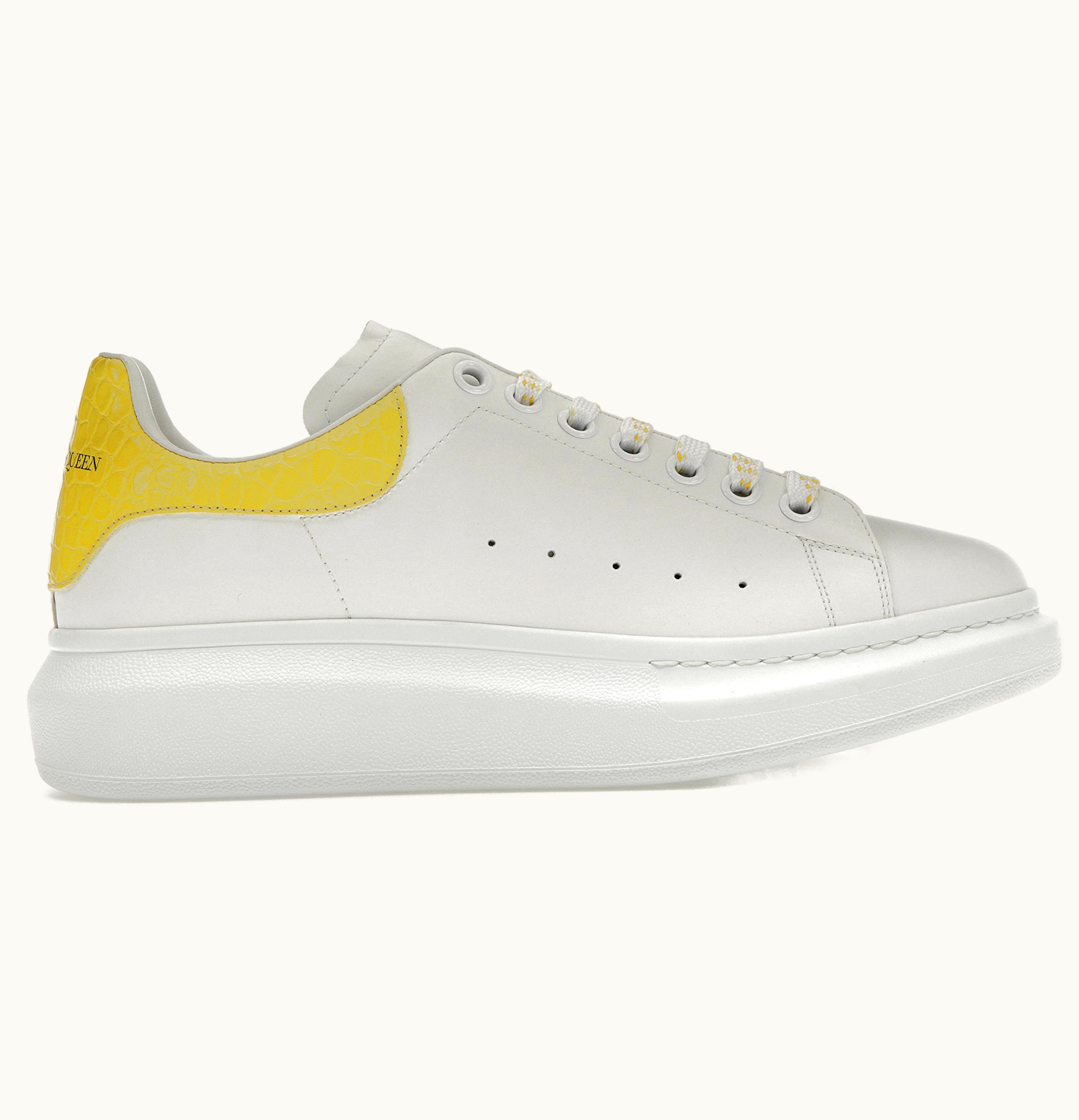 Alexander McQueen Oversized White Yellow Croc