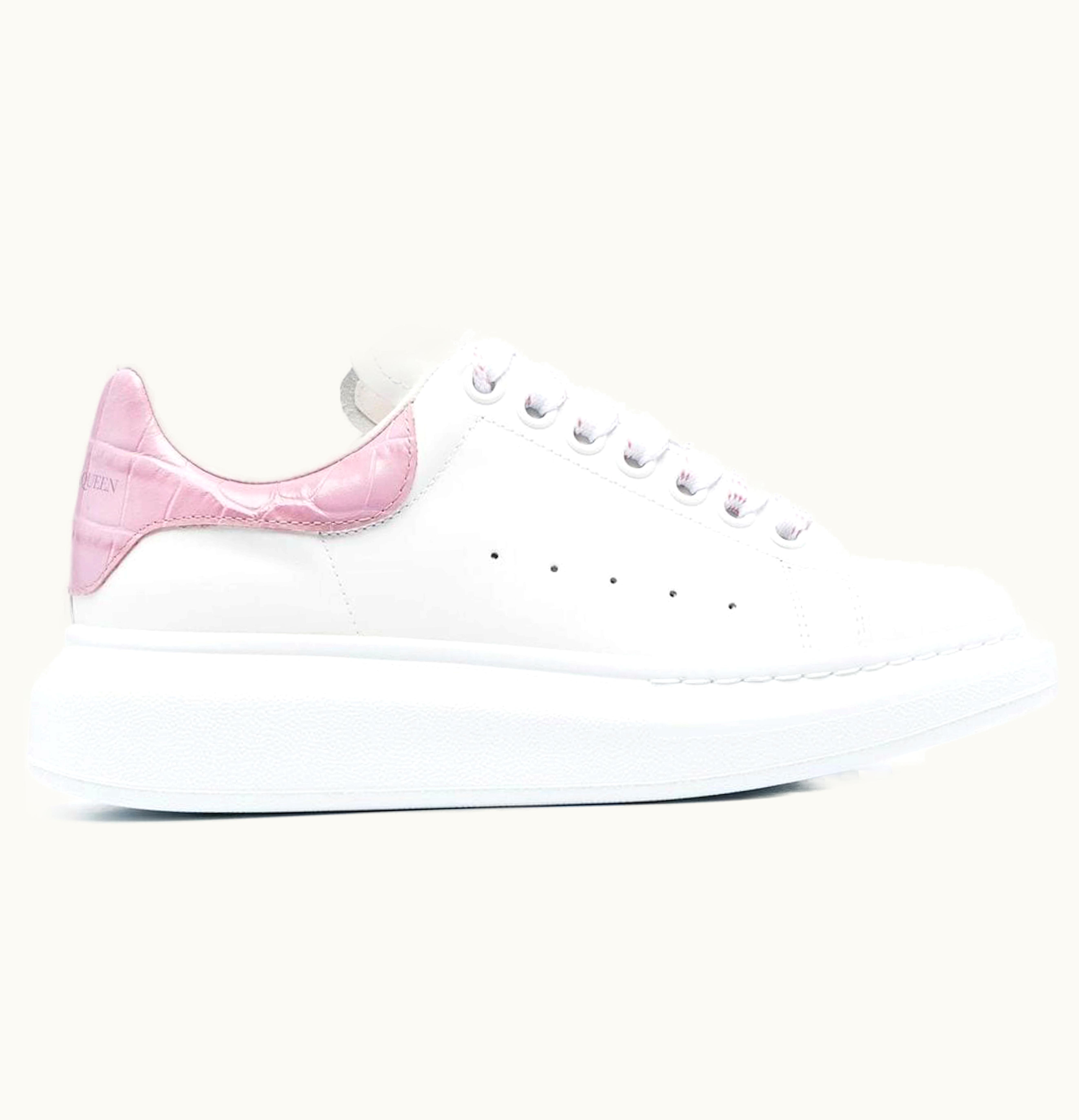 Alexander McQueen Oversized White Pink Croc W