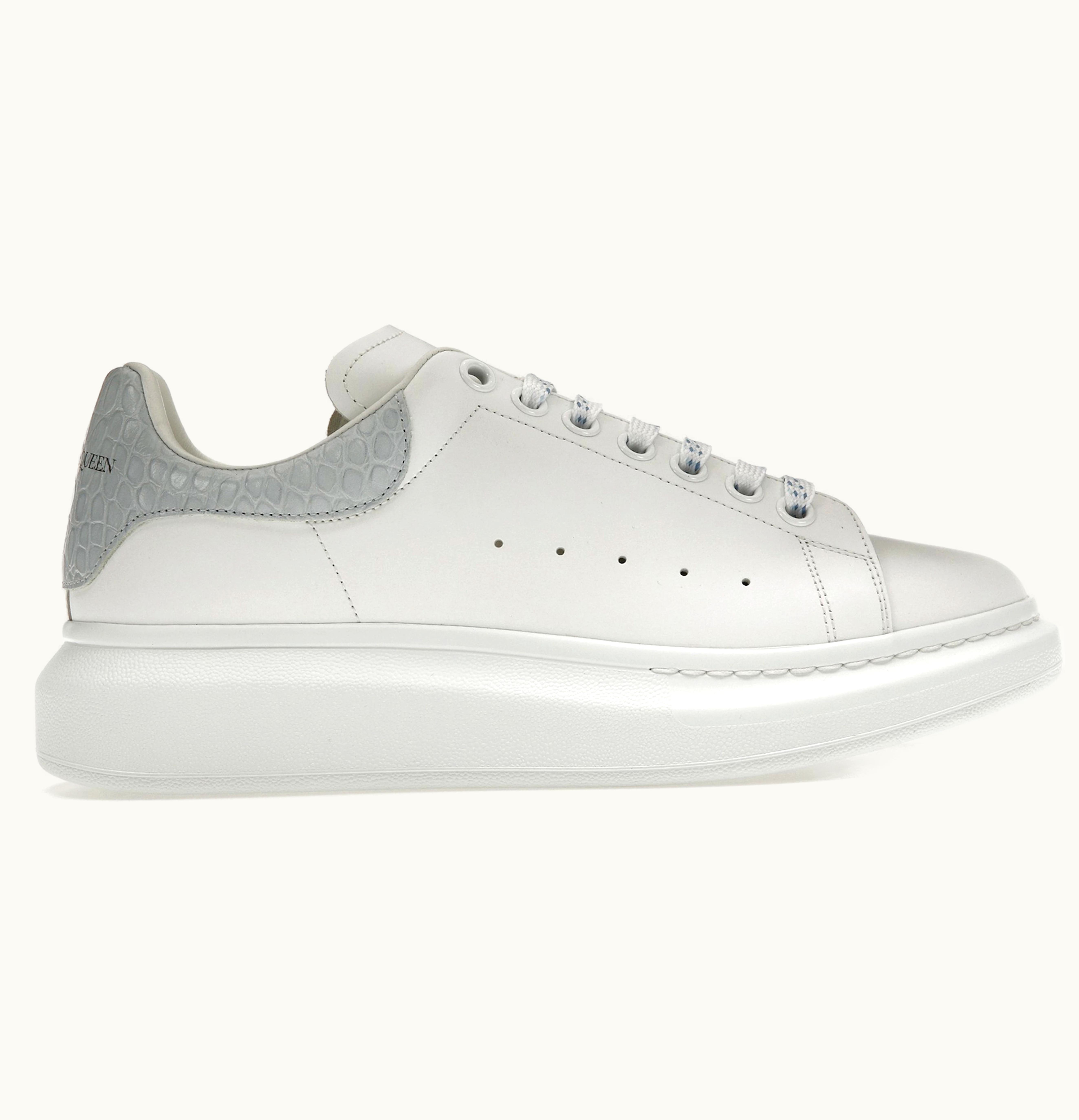 Alexander McQueen Oversized White Light Blue Croc