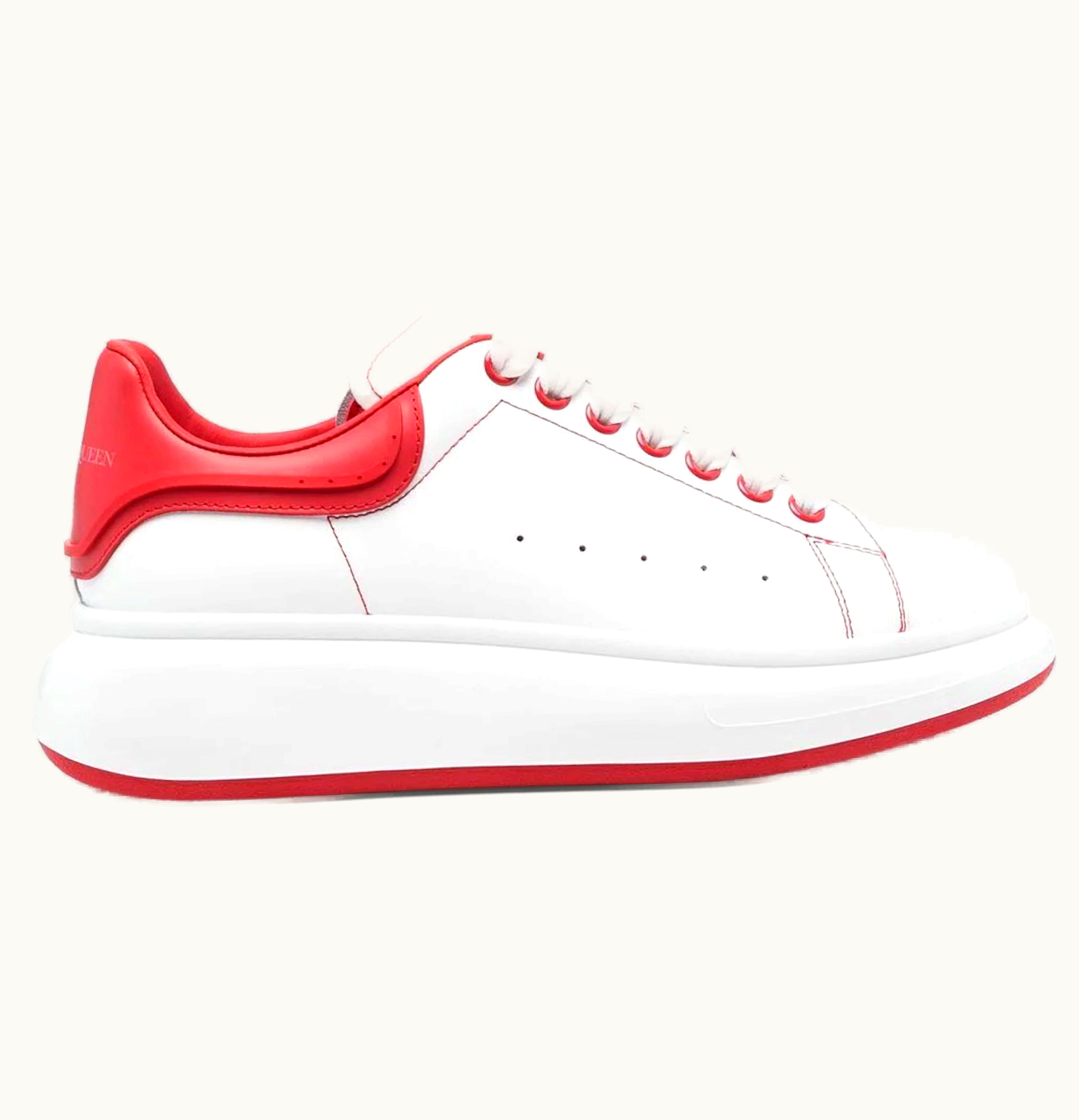 Alexander McQueen Oversized White Red Outline