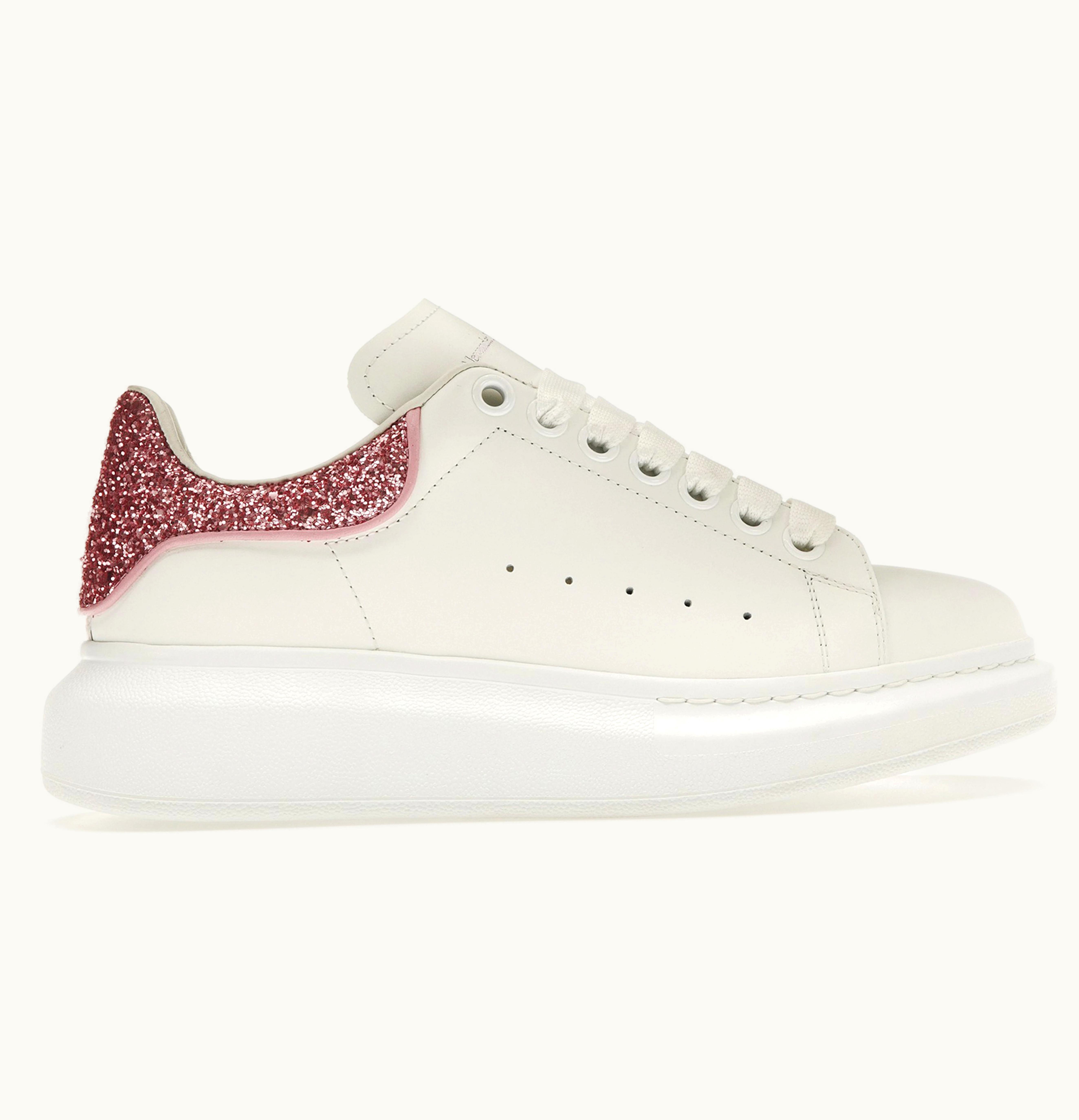 Alexander McQueen Oversized White White Pink Glitter W