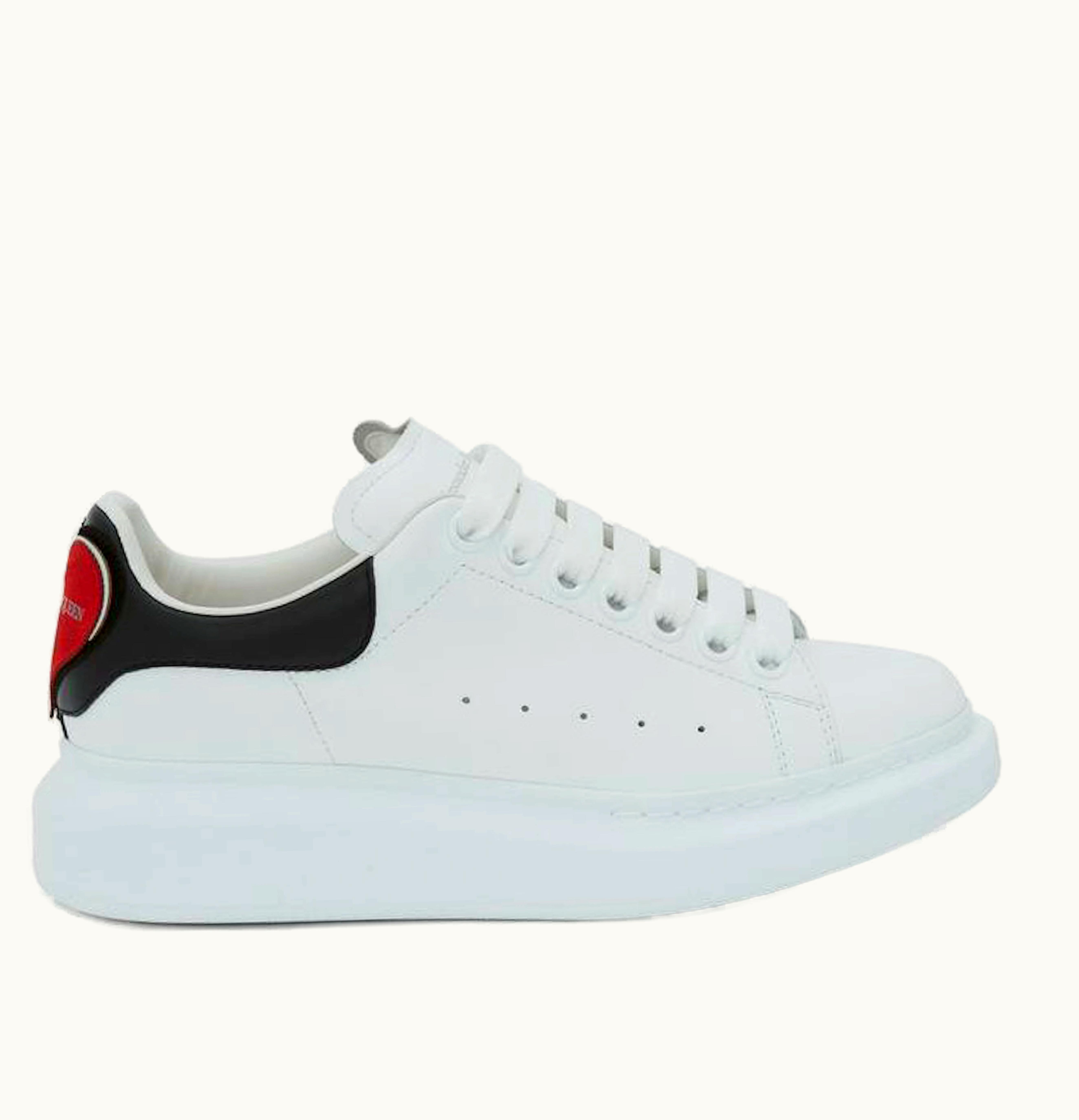 Alexander McQueen Oversized White Red Heart W