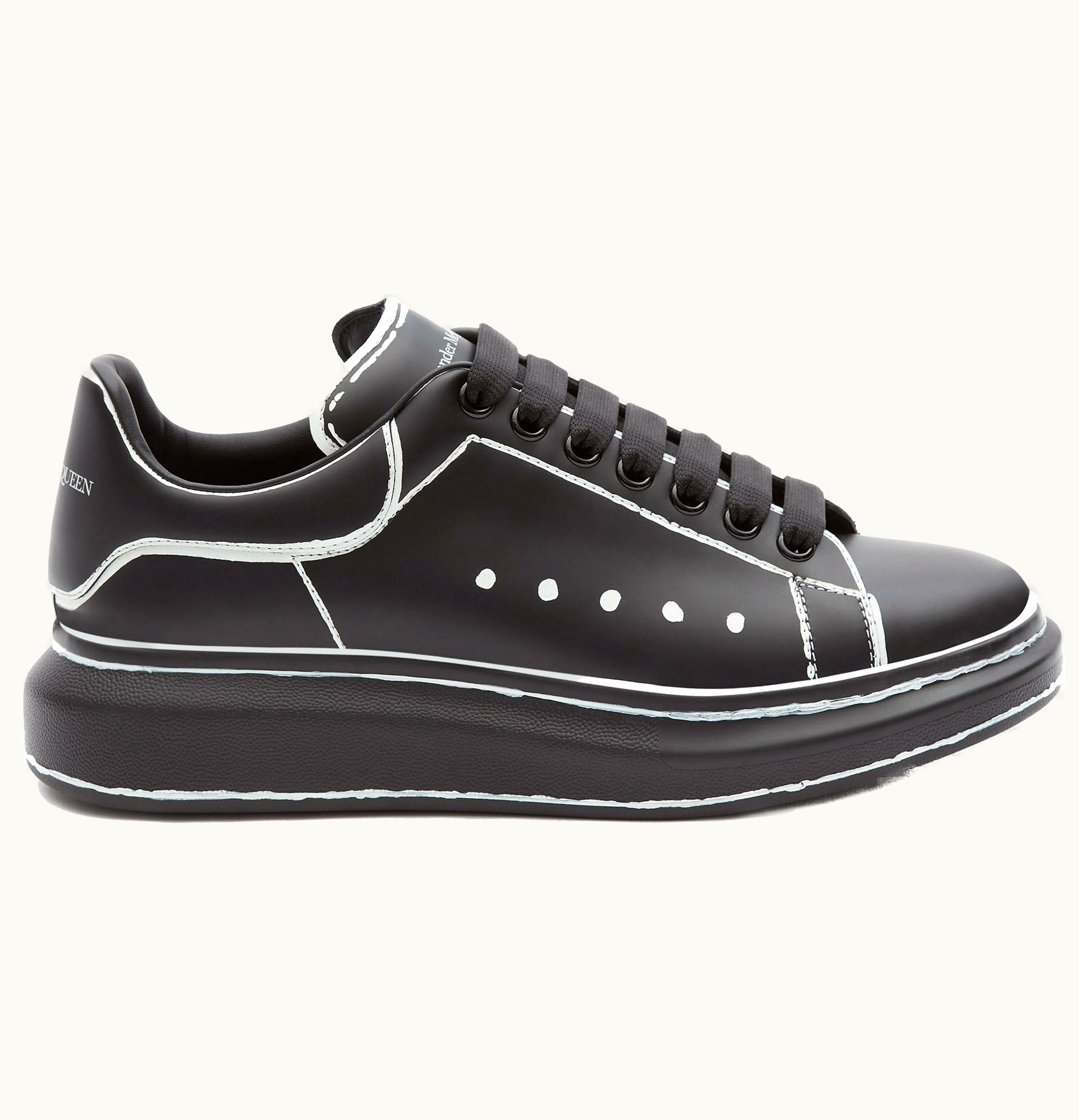 Alexander McQueen Oversized Black White Outline