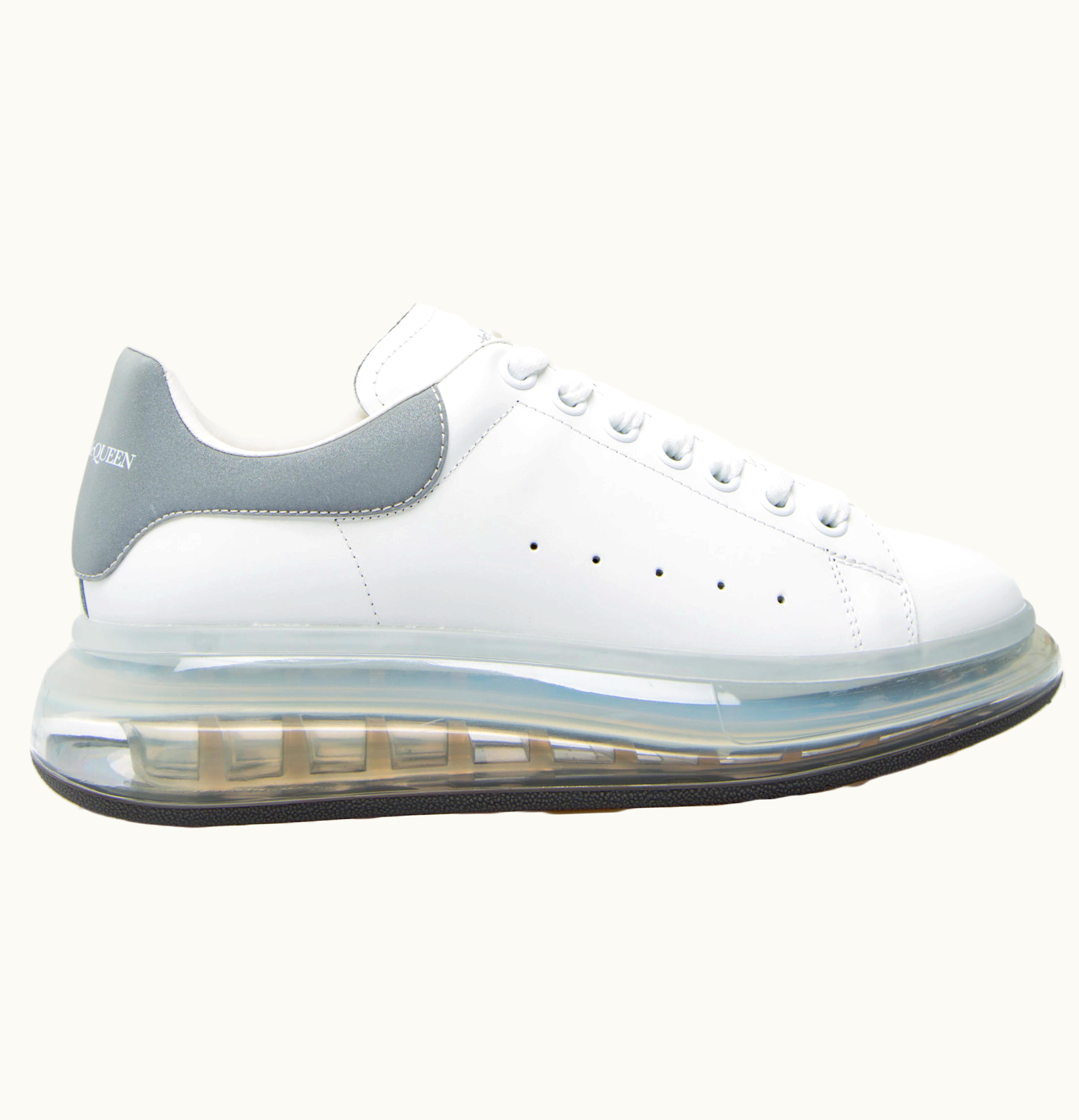 Alexander McQueen Oversized Grey Clear Sole